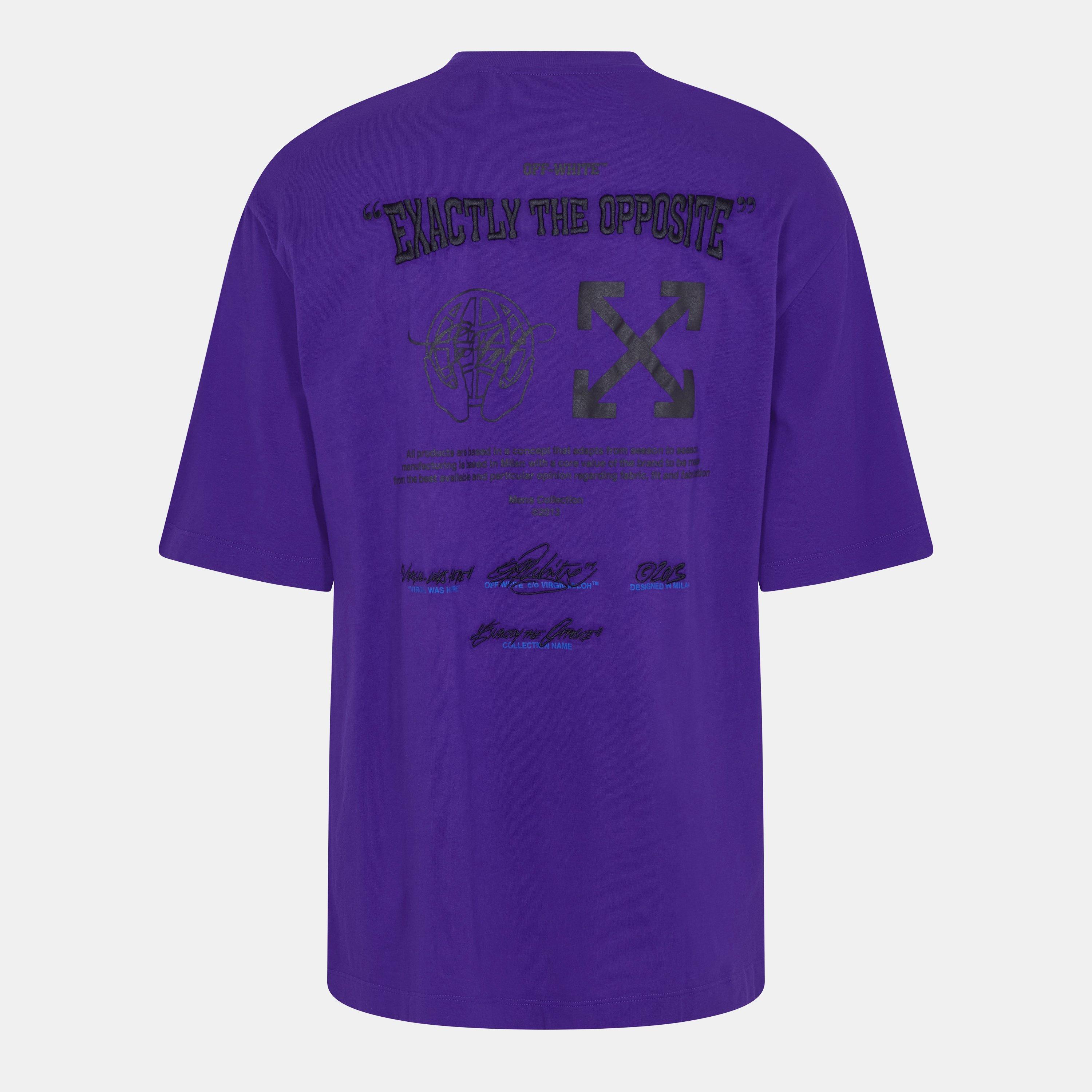 Purple - Off White - Men's Exact Skate Short-Sleeve Regular Fit T-Shirt - 2