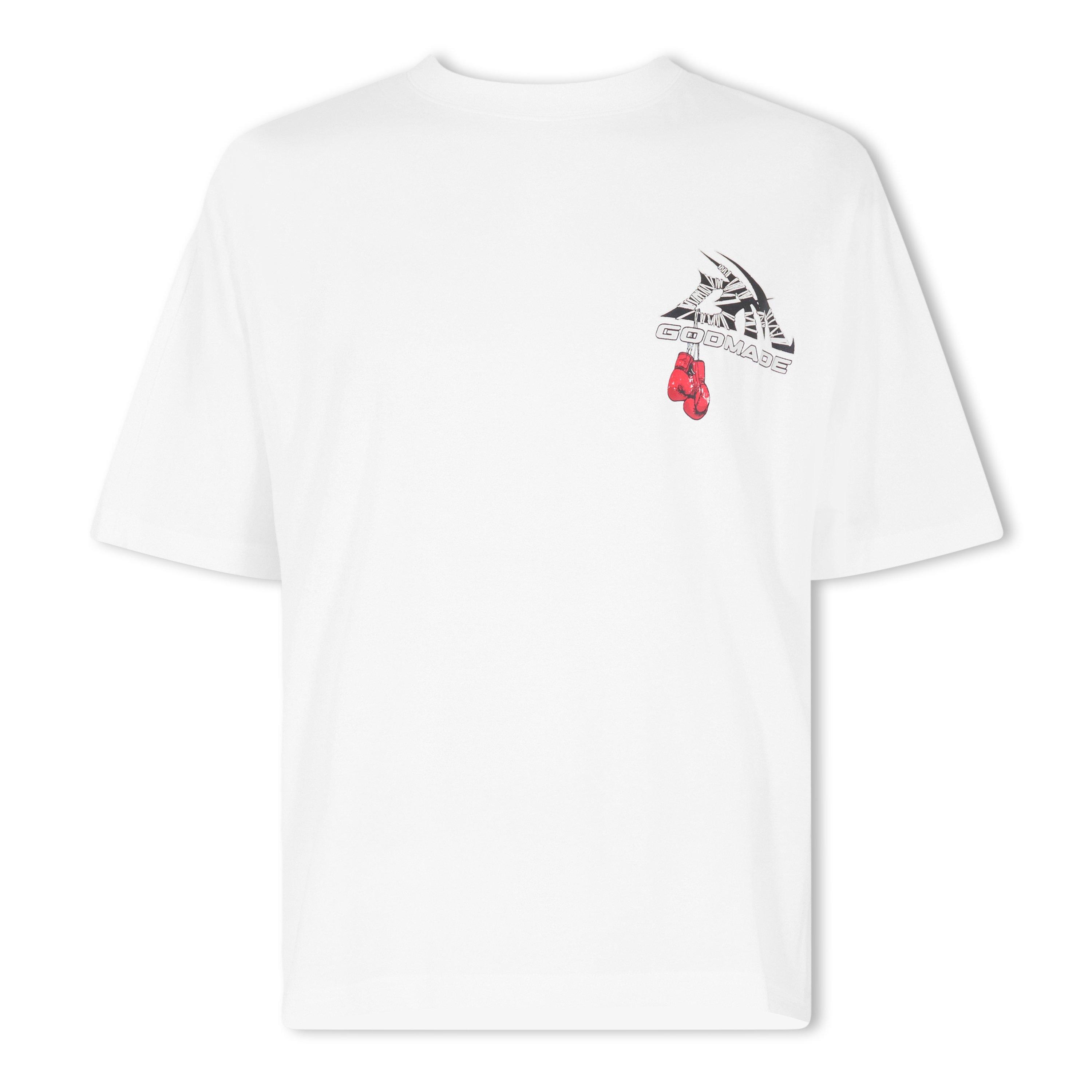 White - God Made - Men's Logo Wrap T-Shirt - 1