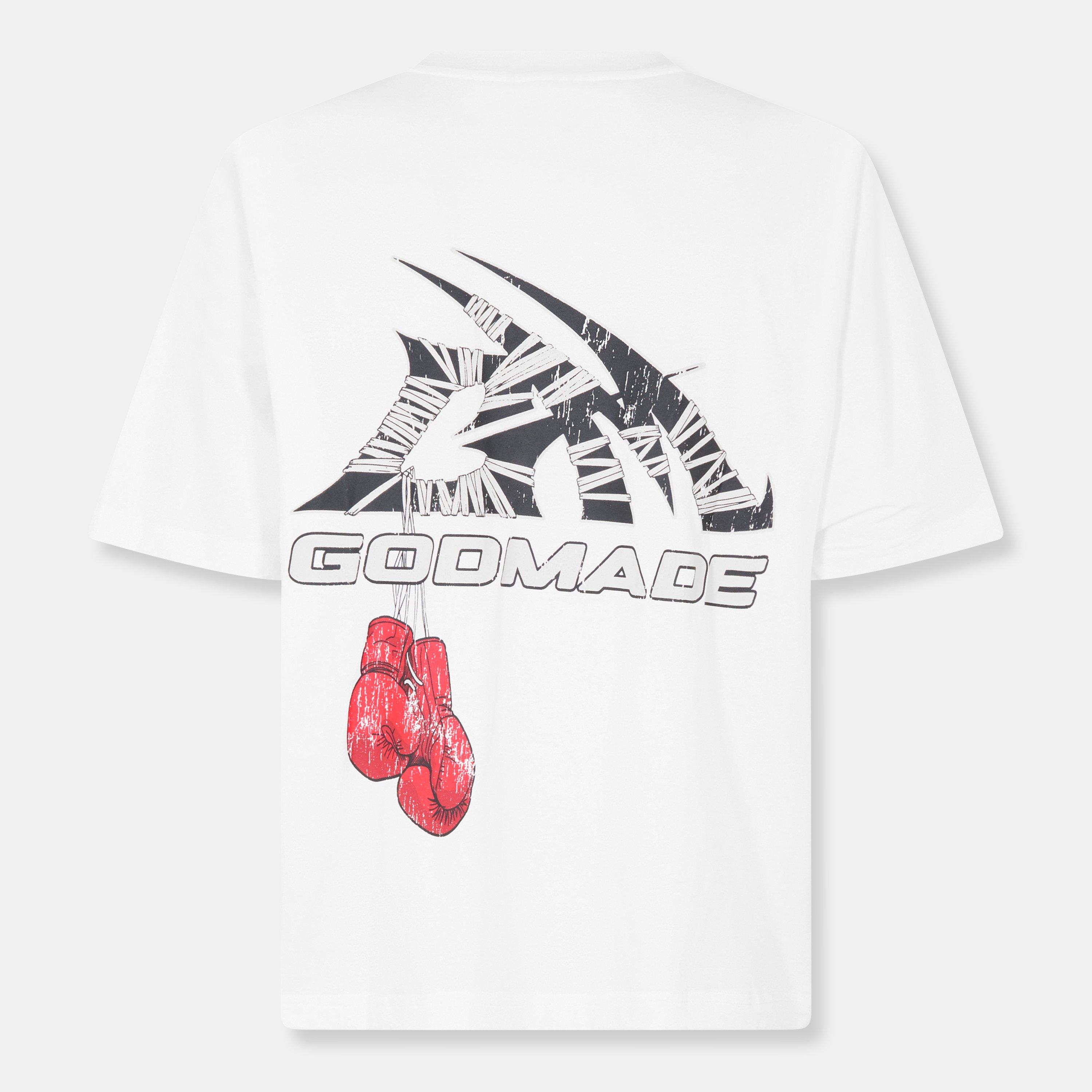 White - God Made - Men's GM Logo Wrap Regular Fit T-Shirt - 2