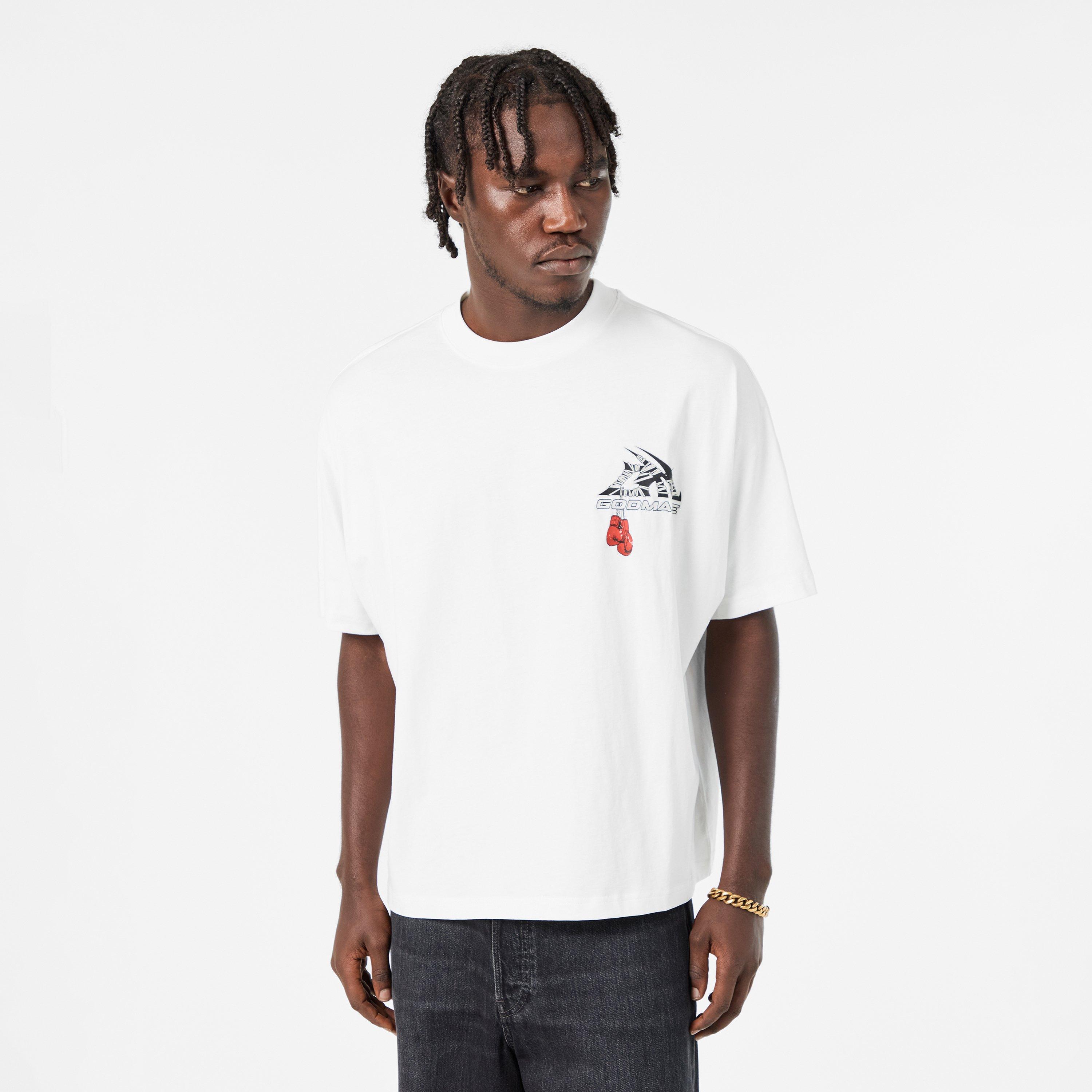 White - God Made - Men's GM Logo Wrap Regular Fit T-Shirt - 3