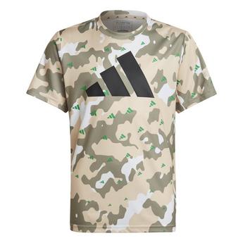 adidas Train Essentials Camouflage Print T-Shirt Junior
