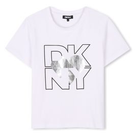 DKNY Silver Viscose T Shirt Juniors
