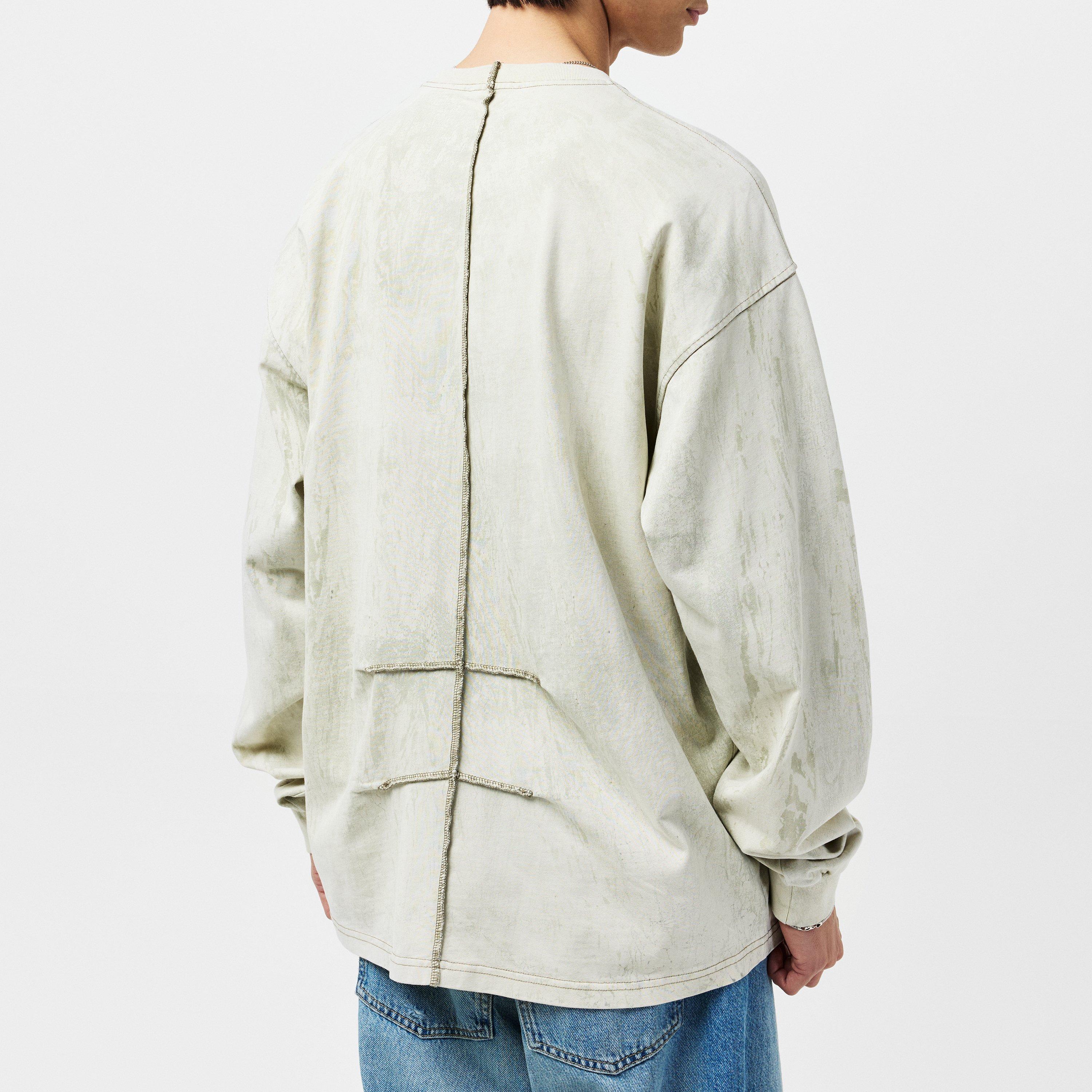 Beige - Diesel - Men's Cos Long-Sleeve Regular Fit T-Shirt - 4