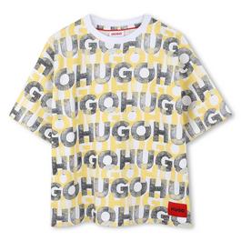 Hugo All Over Print T Shirt Juniors