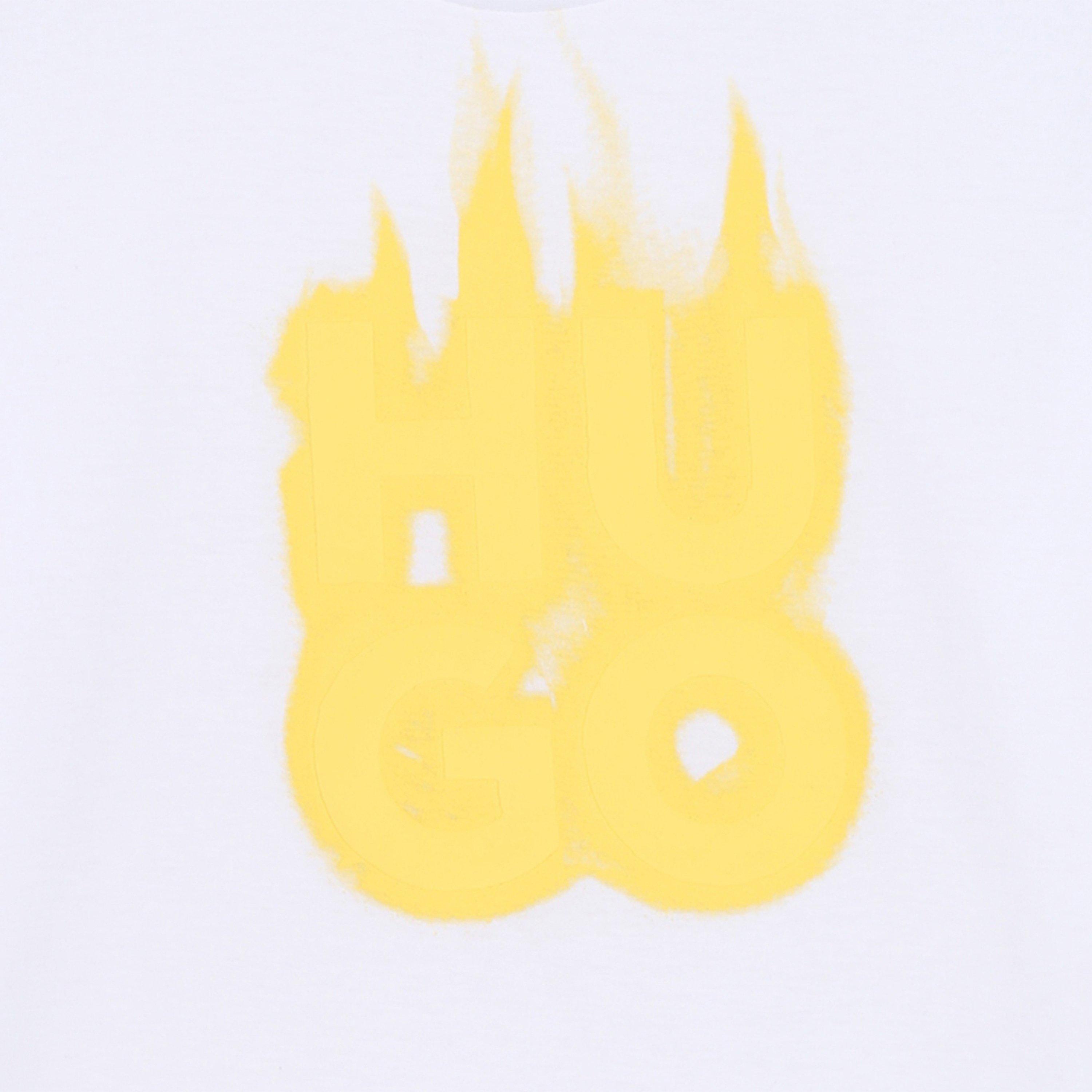 Weiß - Hugo - Kids' Regular Fit Fancy T-Shirt - 3