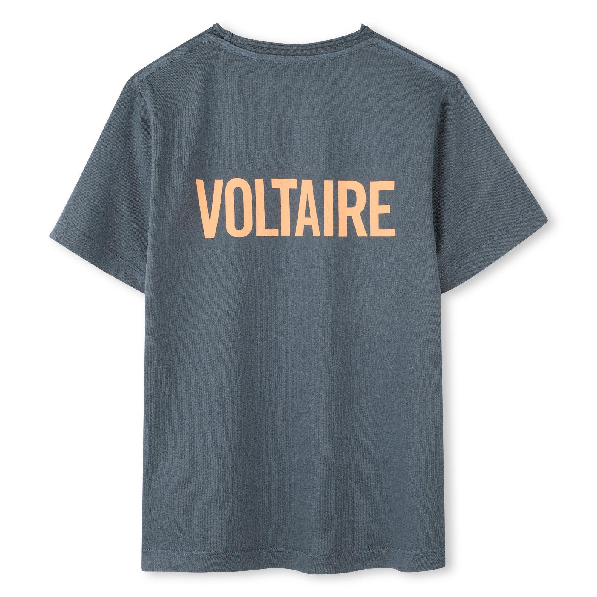 Grey - Zadig and Voltaire - Kids' Regular Fit Printed T-Shirt - 2