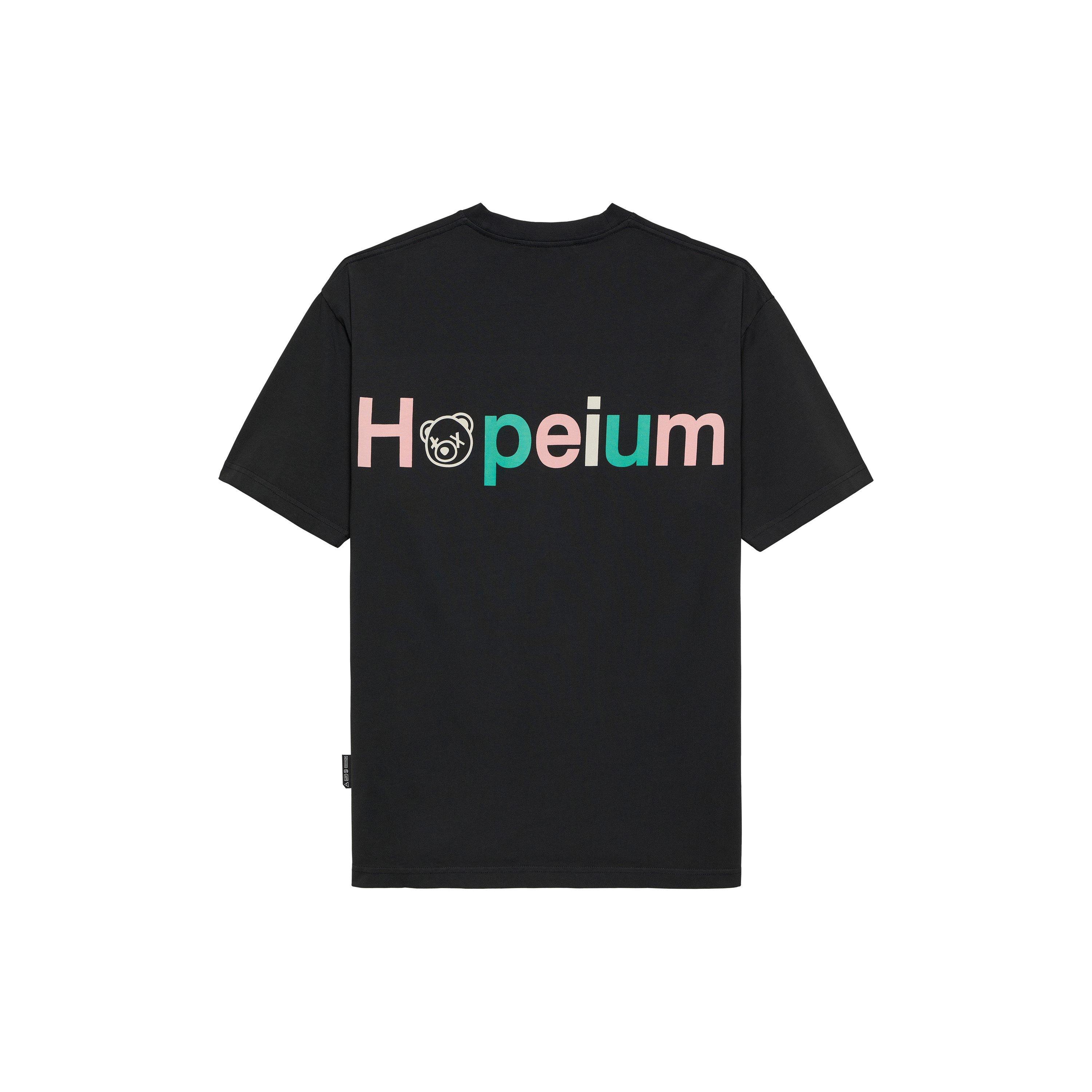 Black - Hopeium - Men's Logo Cotton Short-Sleeve T-Shirt - 2