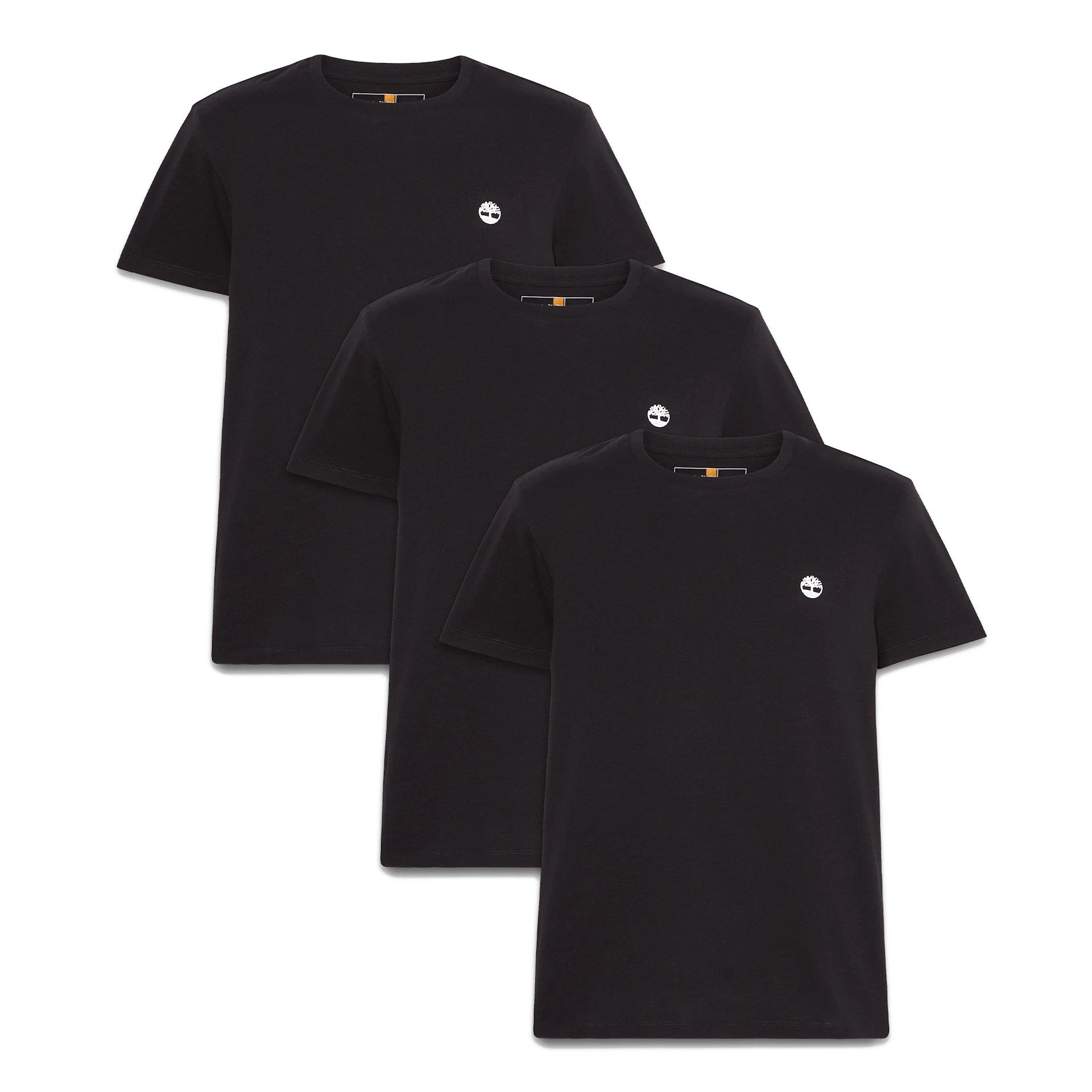 SCHWARZ - Timberland - Timberland Dunstan River Pure Cotton 3- Pack T- Shirt - 1