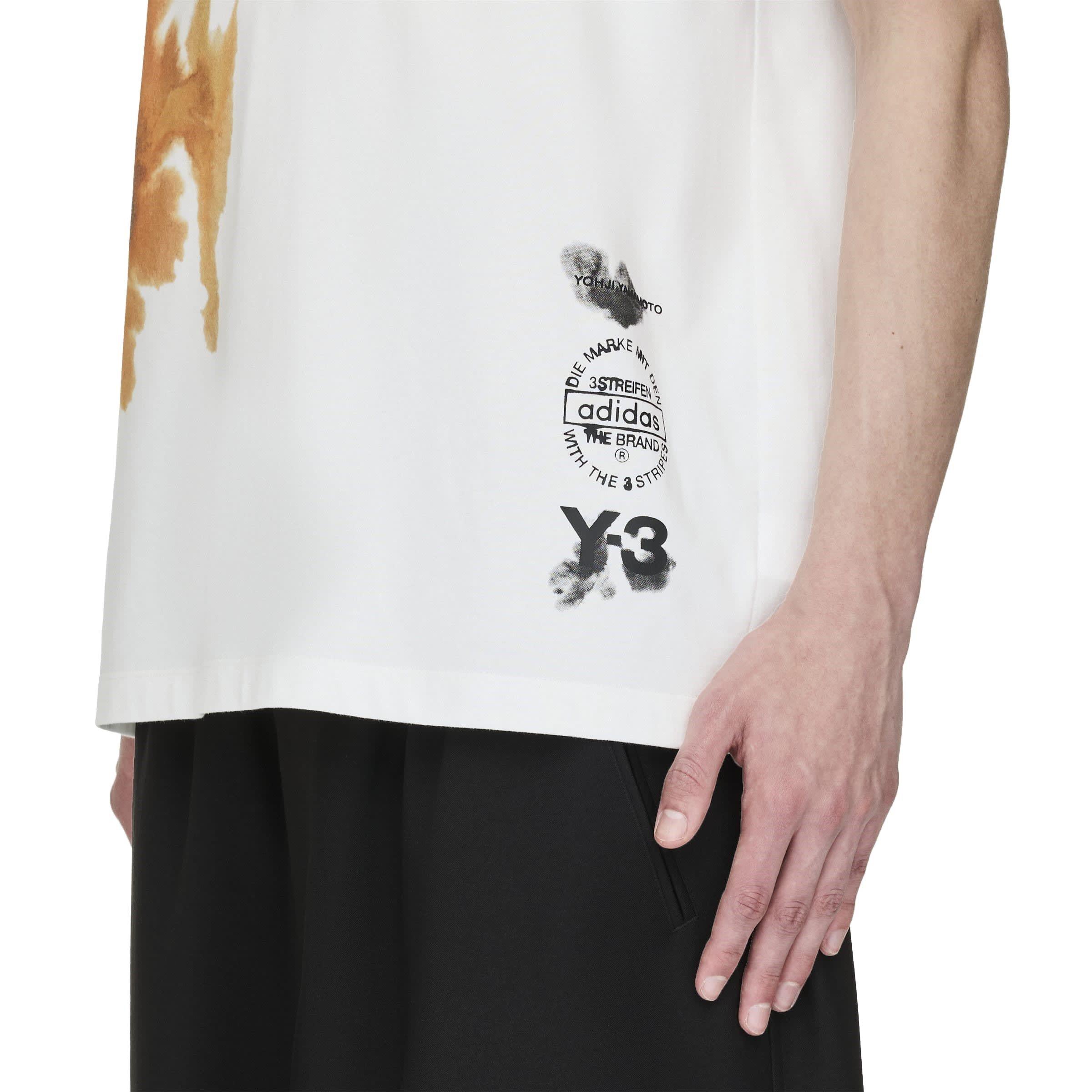 White/Multi - Y3 - Men's Regular Fit Short-Sleeve T-Shirt - 9