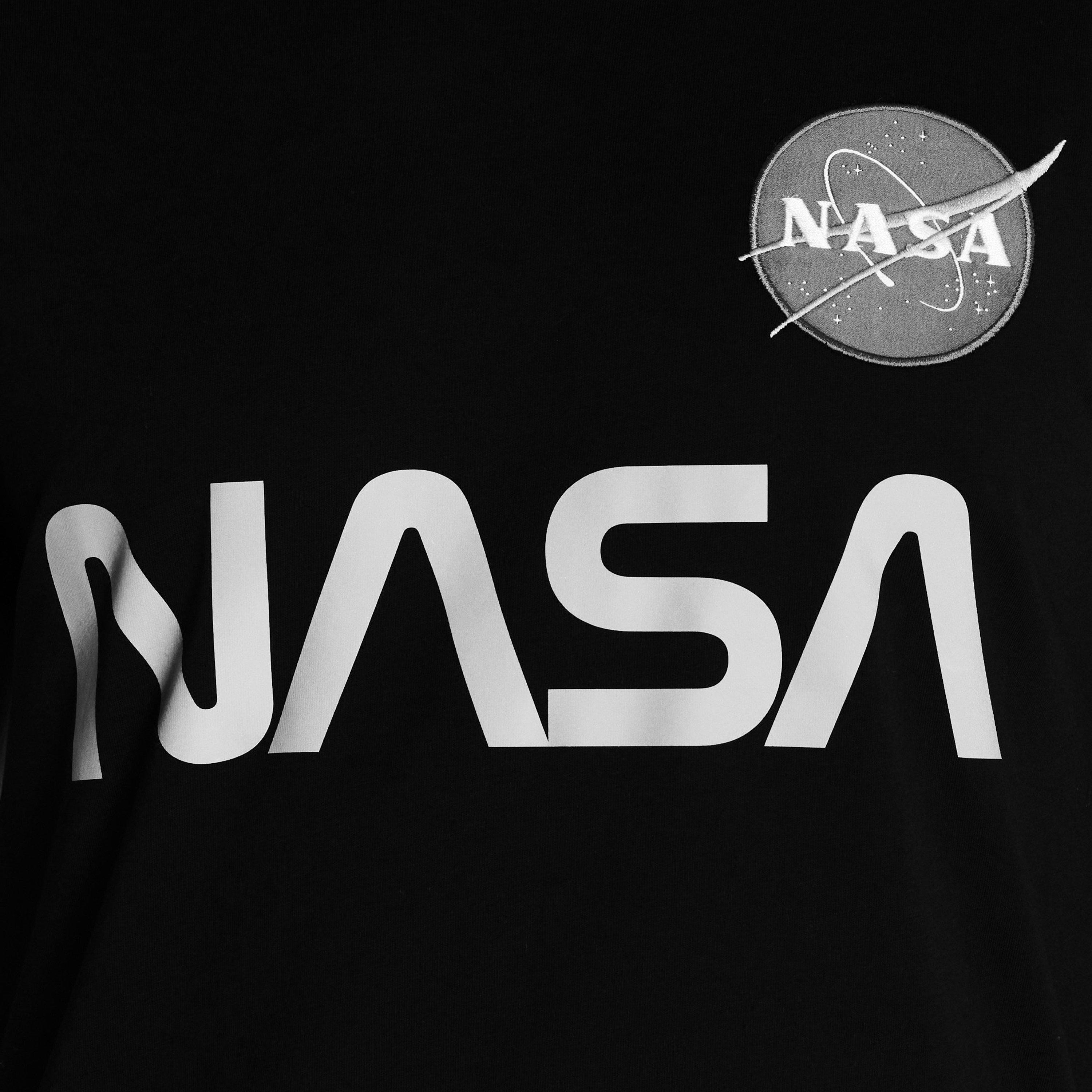 Preto - Alpha Industries - NASA Reflective T-Shirt - 4