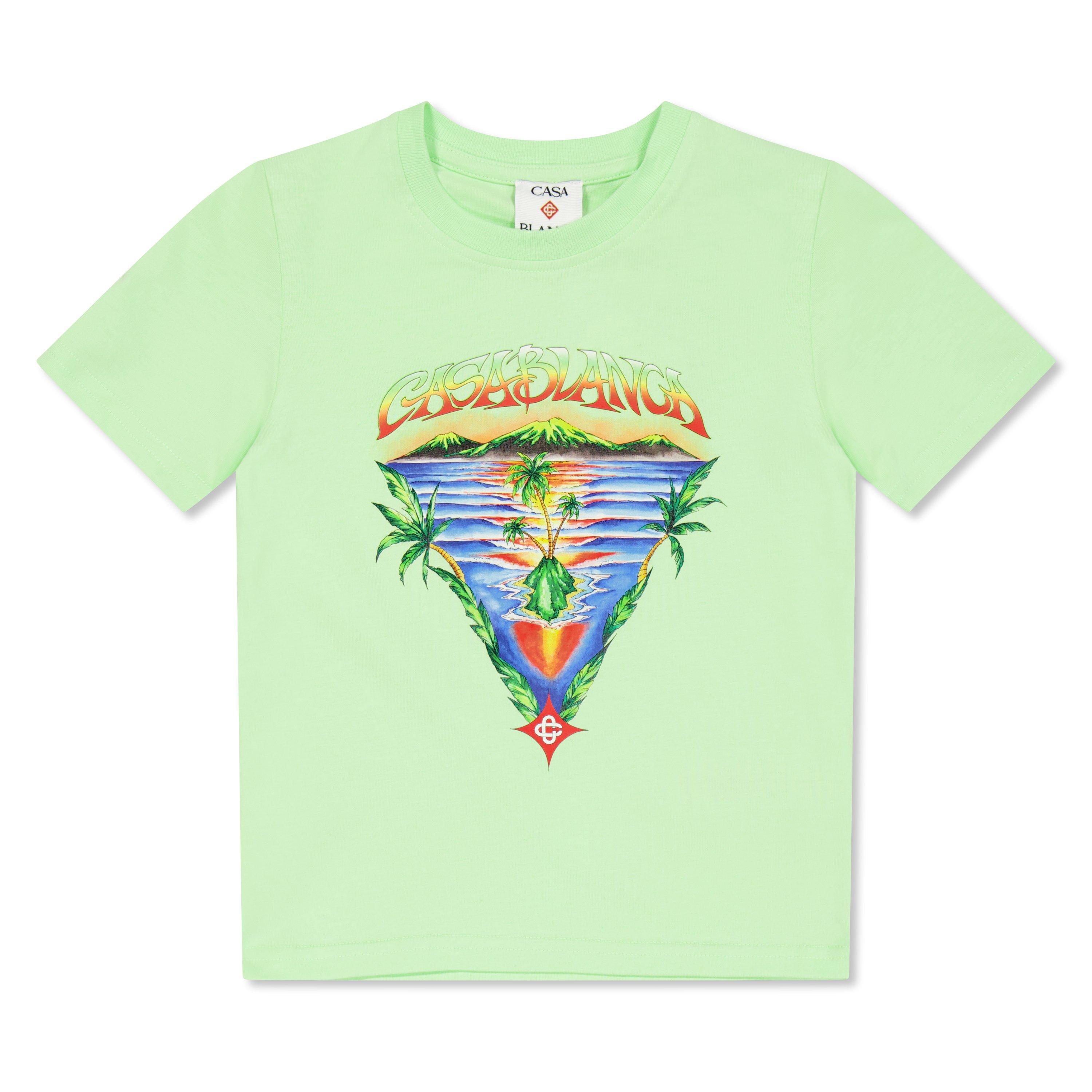 Casablanca Kids' Triangle T-Shirt - Lime - Size 11-12Y