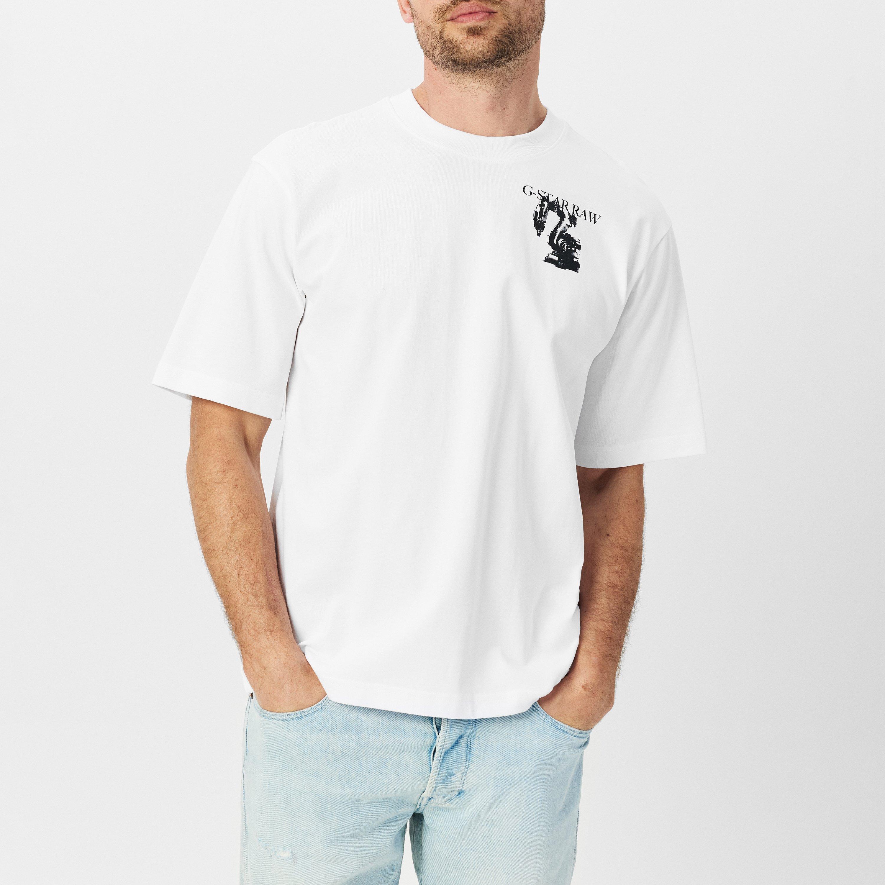 Bianco - G Star - Industry Back Graphic Boxy T-Shirt - 3