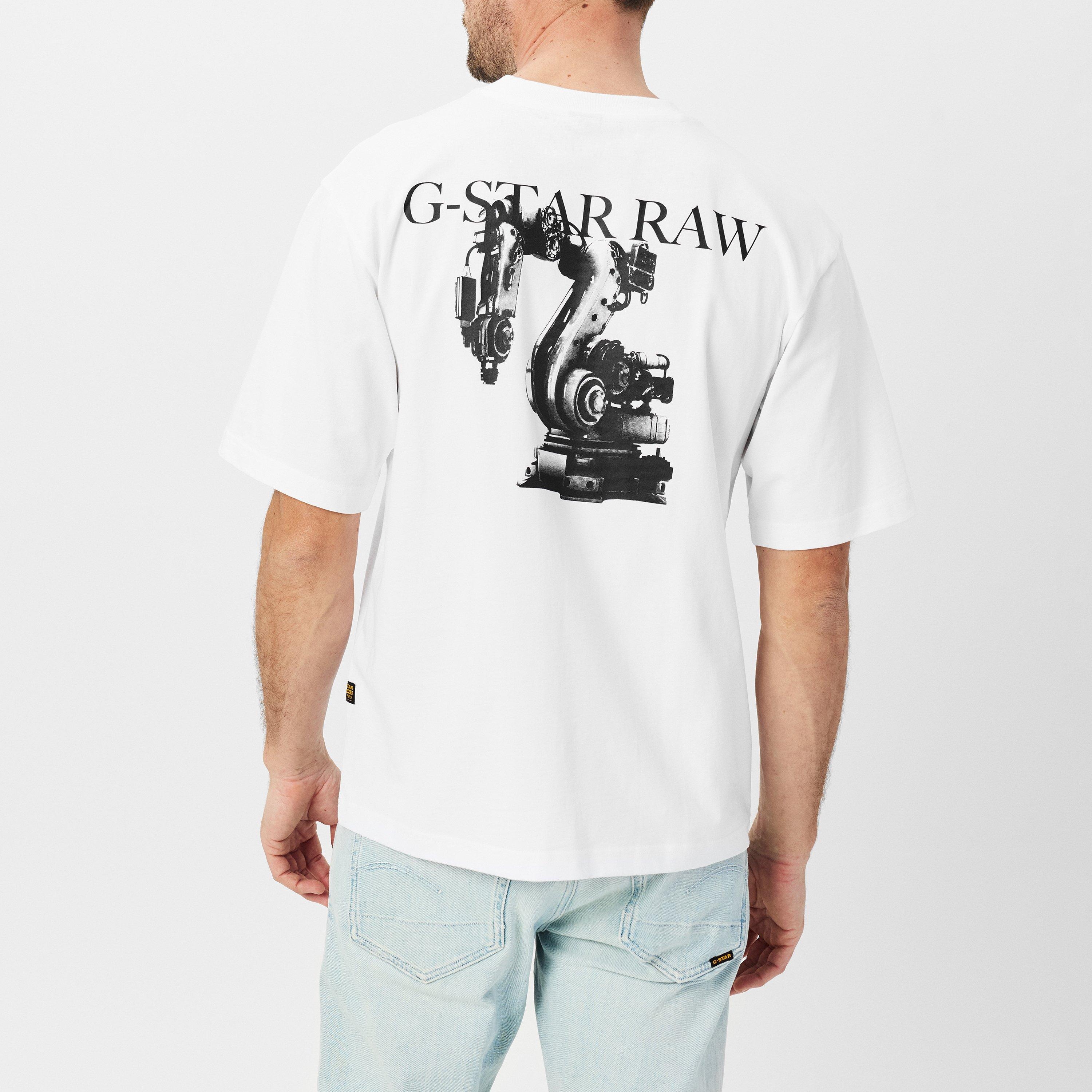 Bianco - G Star - Industry Back Graphic Boxy T-Shirt - 4