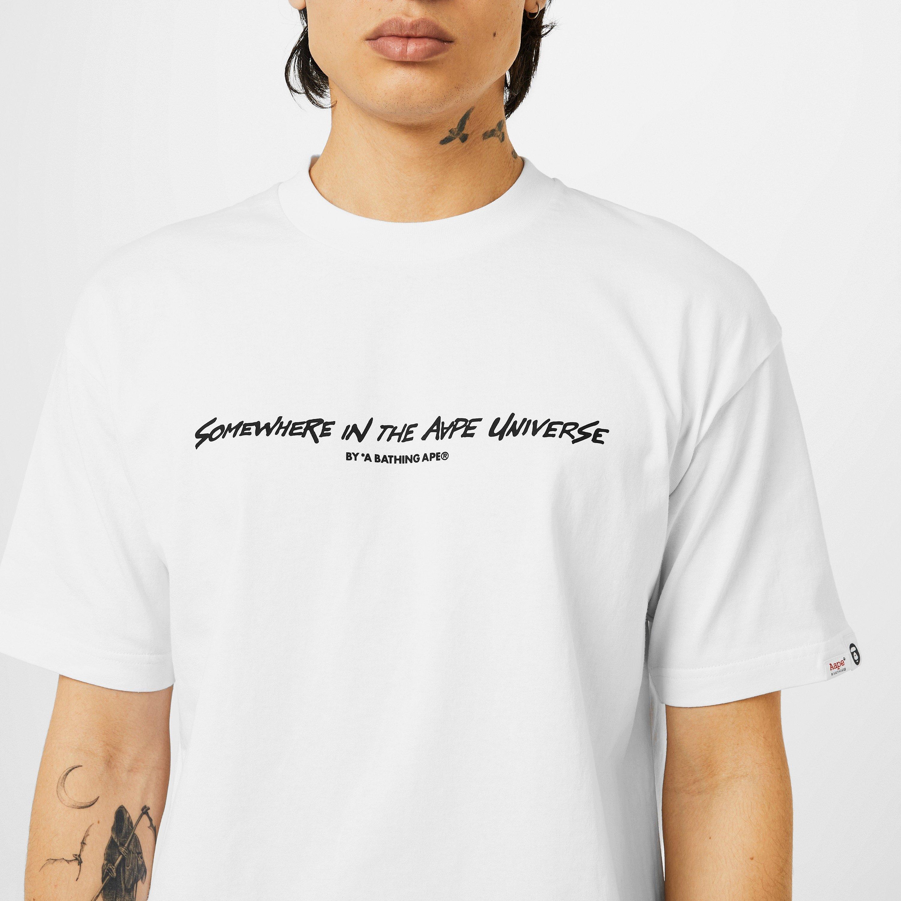 White WHX - AAPE - Men's Camo Back Ape T-Shirt - 3