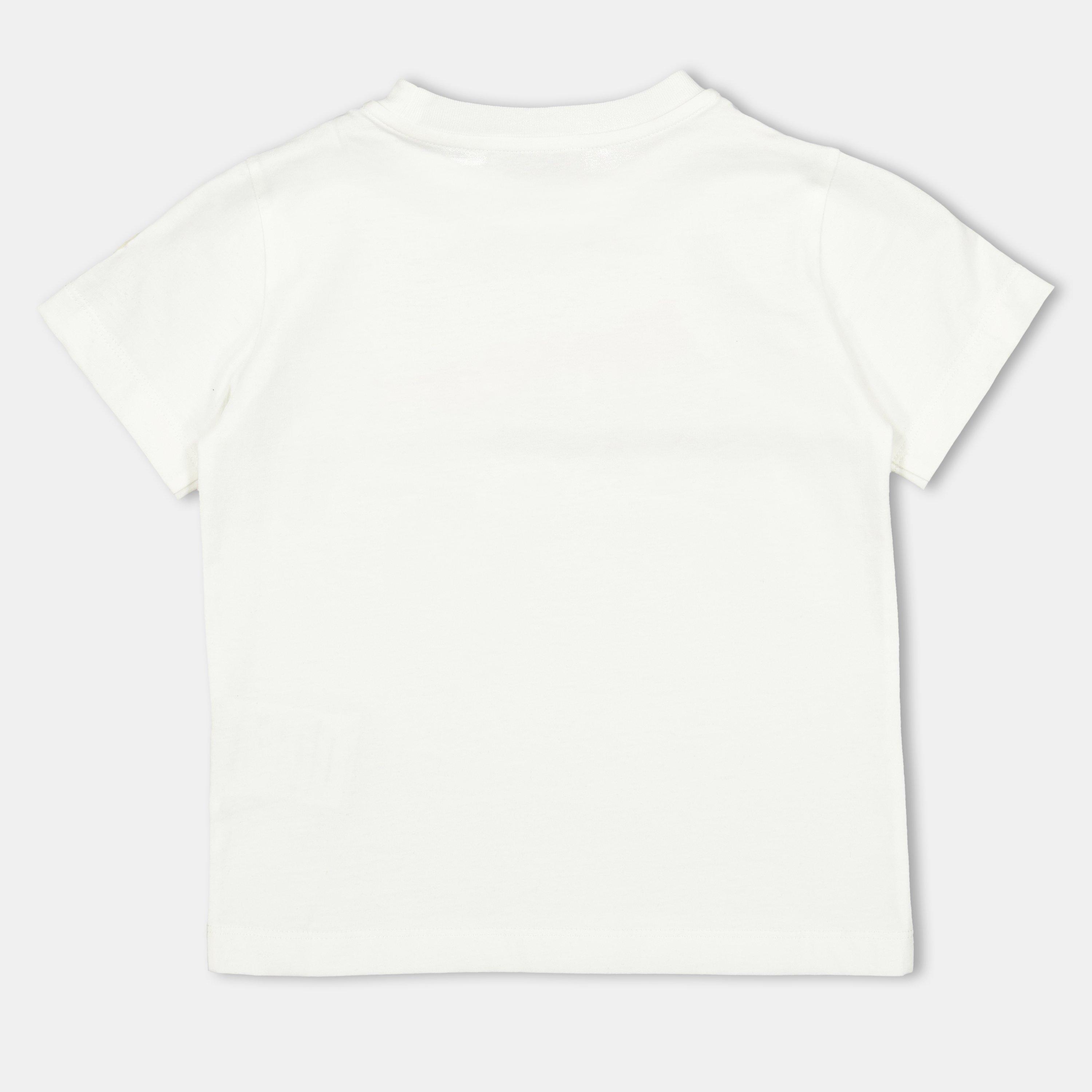 White 034 - Moncler - Kids' Large Logo Regular Fit T-Shirt - 2