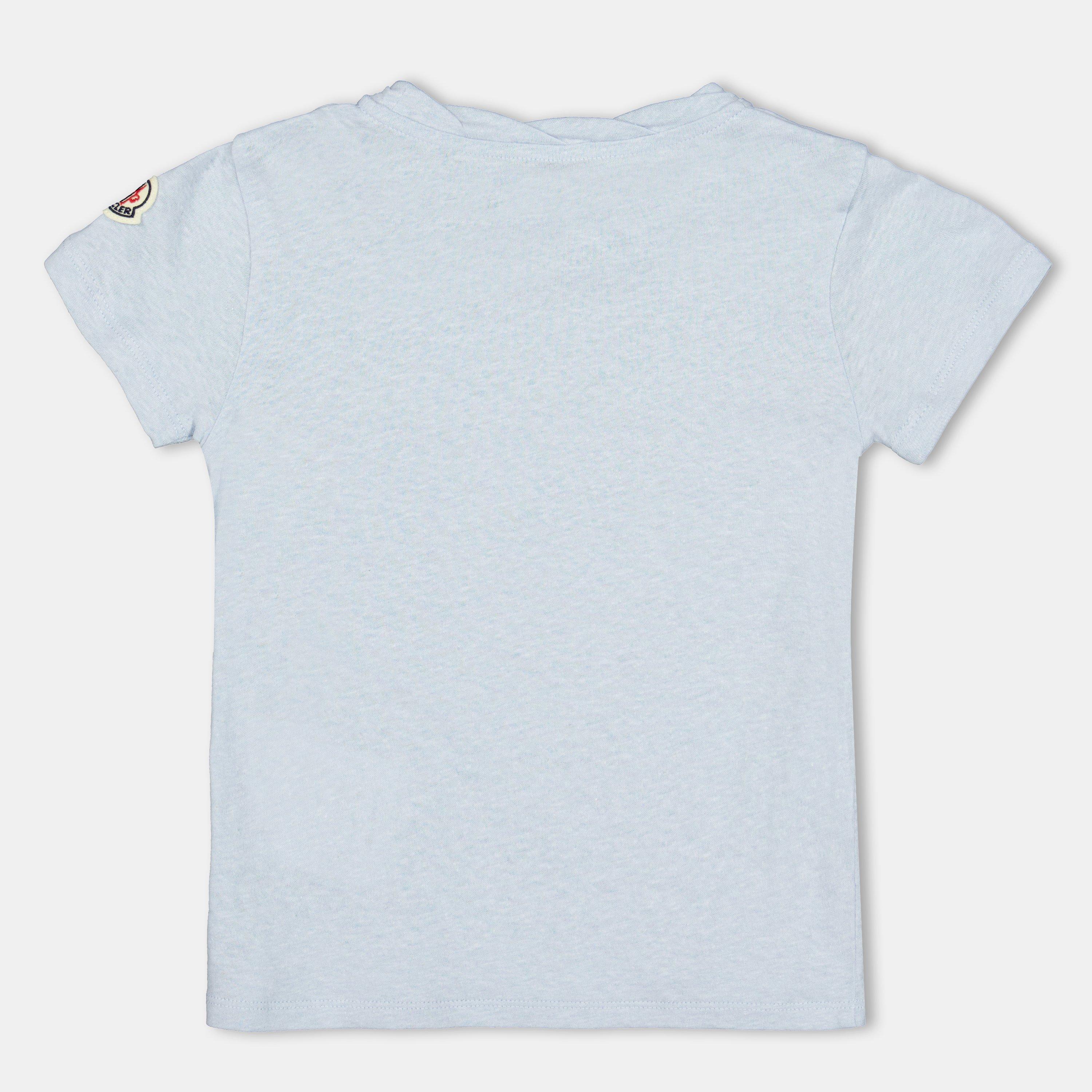 Blue 70E - Moncler - Kids' Small Logo Regular Fit T-Shirt - 2