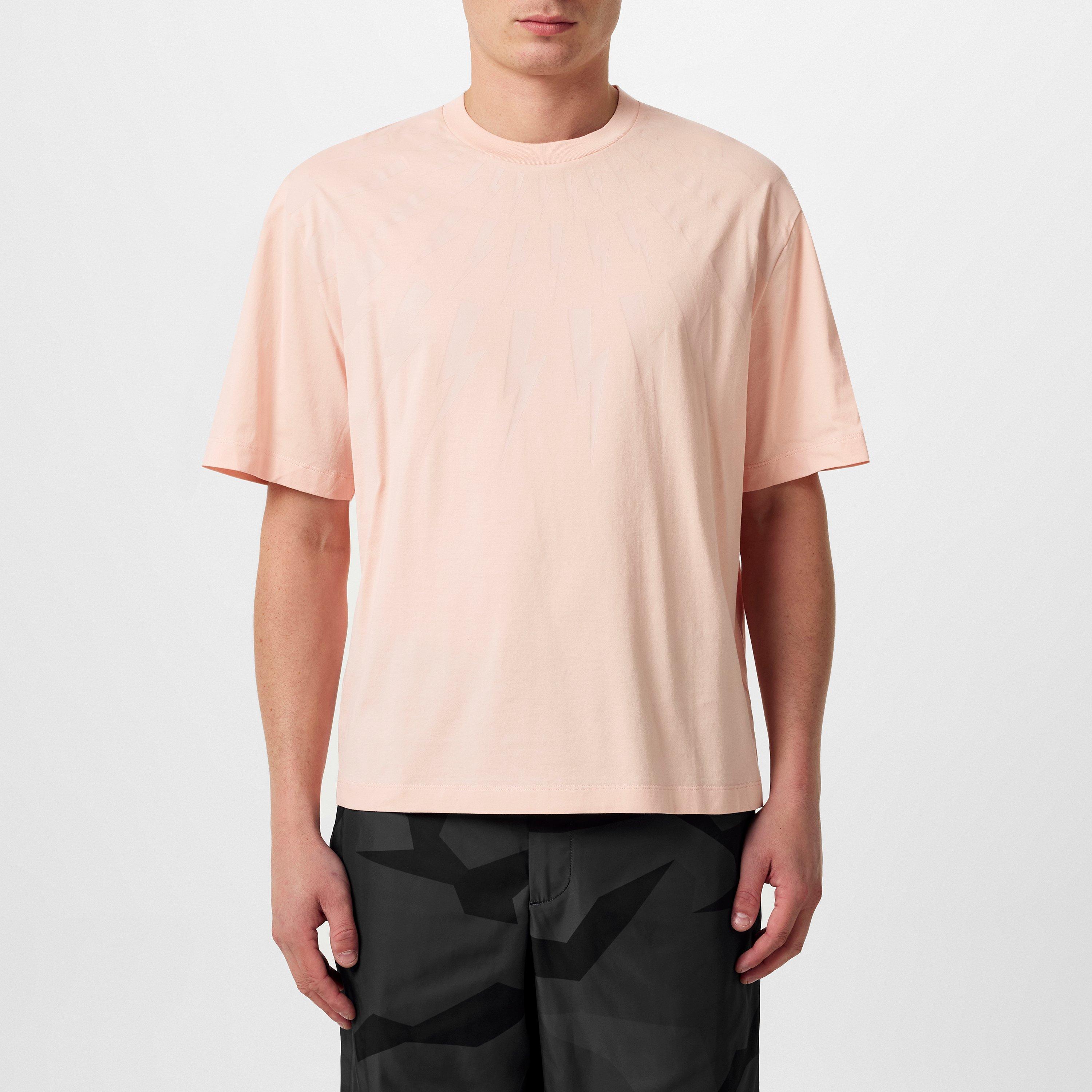 Peach - Neil Barrett - Thunderbolt T-Shirt - 3
