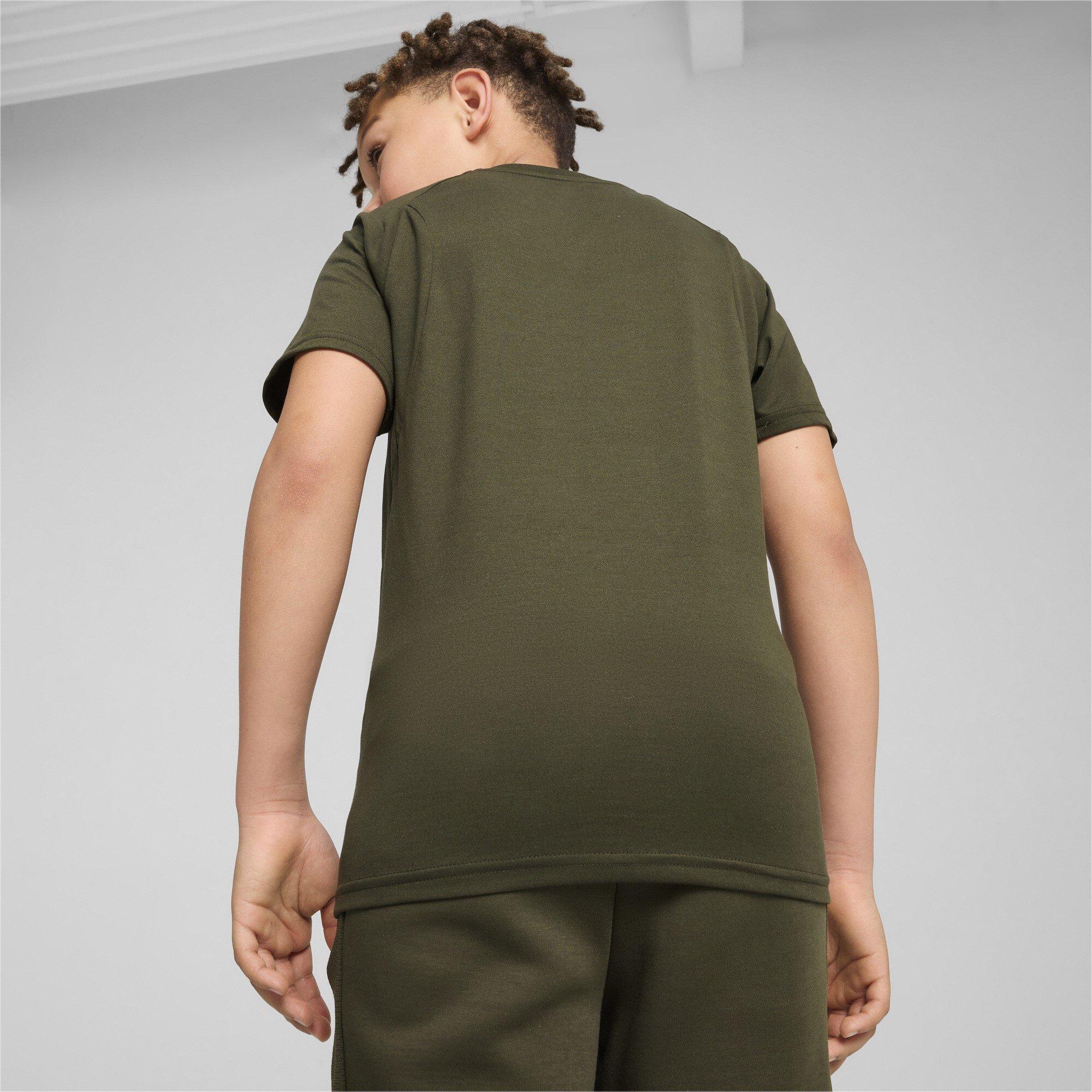 Dark Olive - Puma - Kids' Evostripe Regular Fit T-Shirt - 3