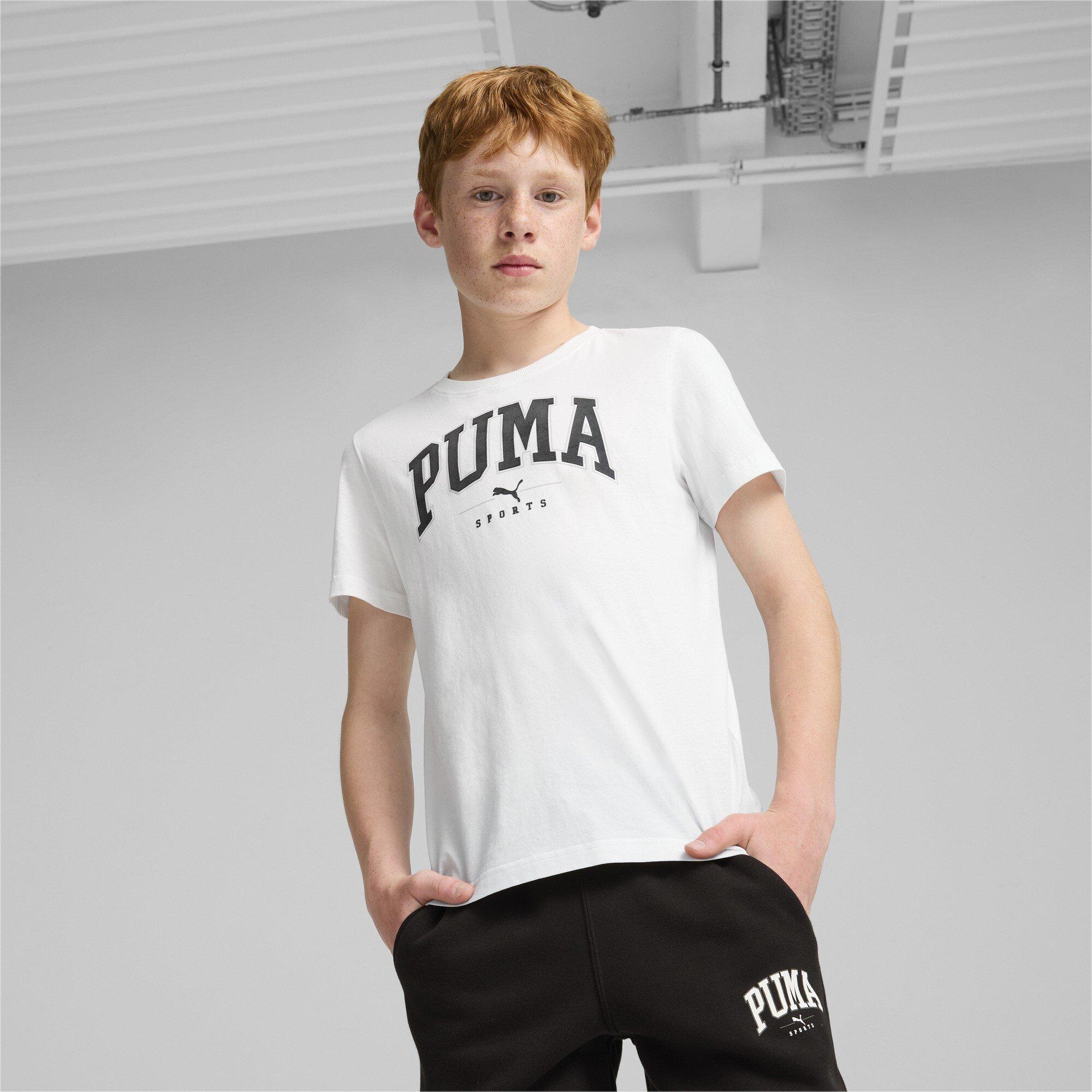 Puma Weiß - Puma - Unisex Kids' Squad Big Graphic Regular Fit T-Shirt - 2