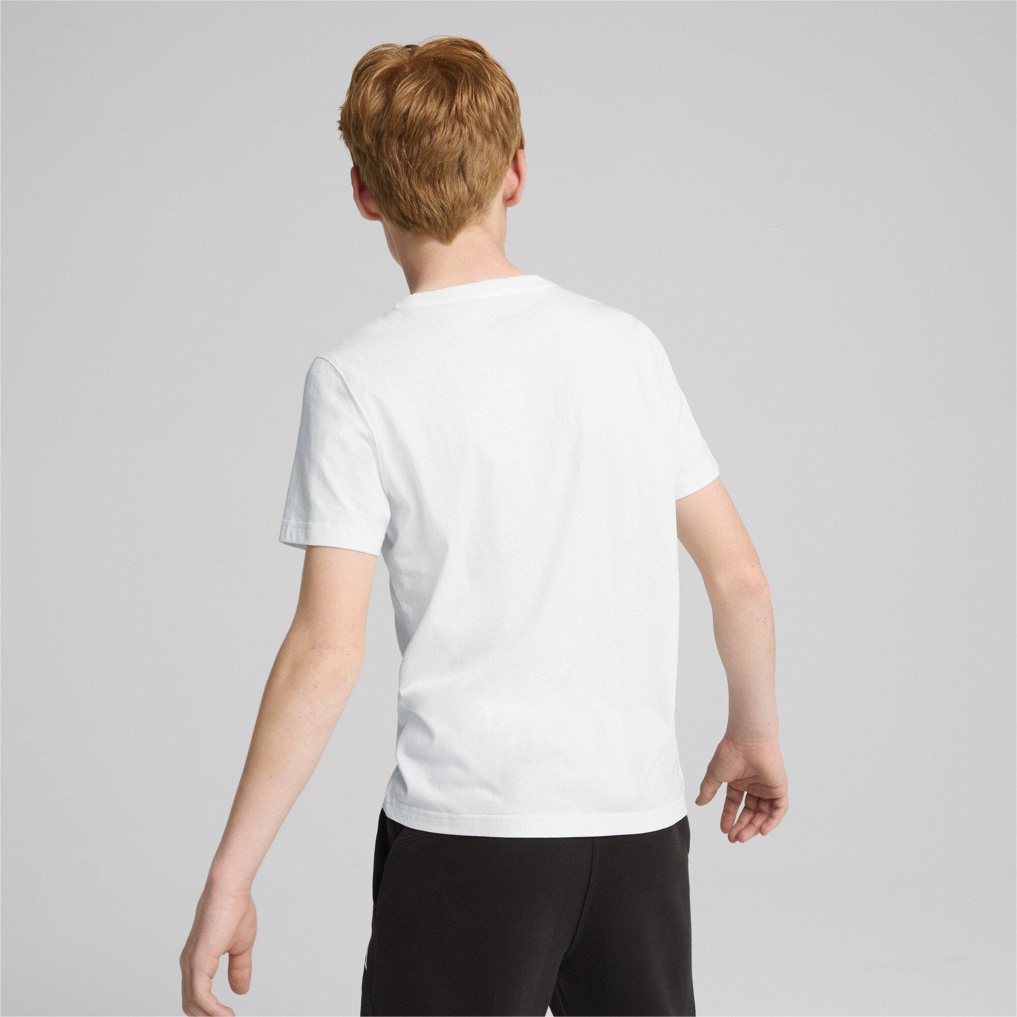 Puma Weiß - Puma - Unisex Kids' Squad Big Graphic Regular Fit T-Shirt - 3