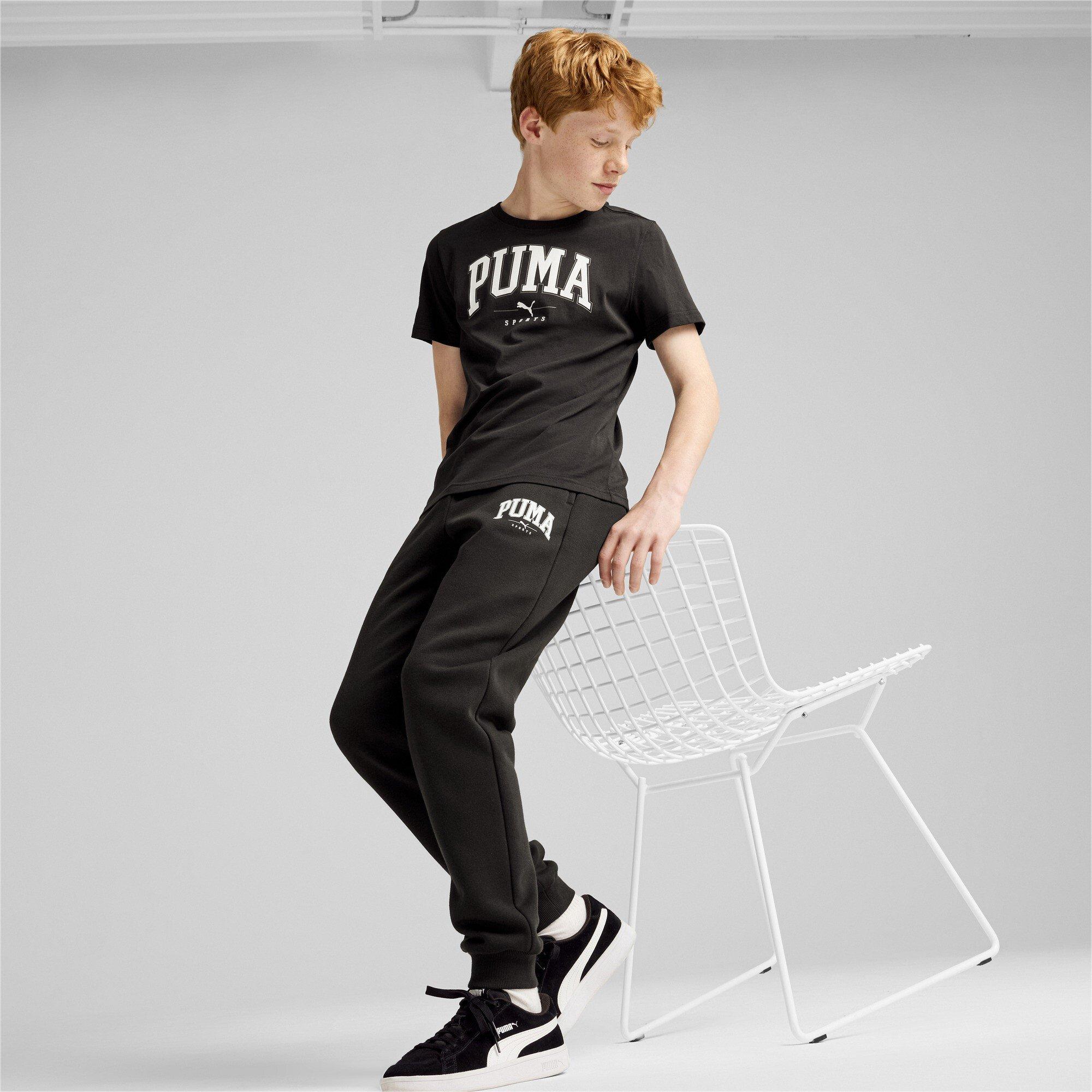 Puma Zwart - Puma - Kids' Squad Big Graphic Regular Fit T-Shirt - 4