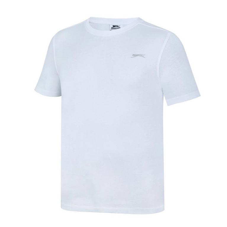Weiß - Slazenger - Plain T Shirt Mens - 7