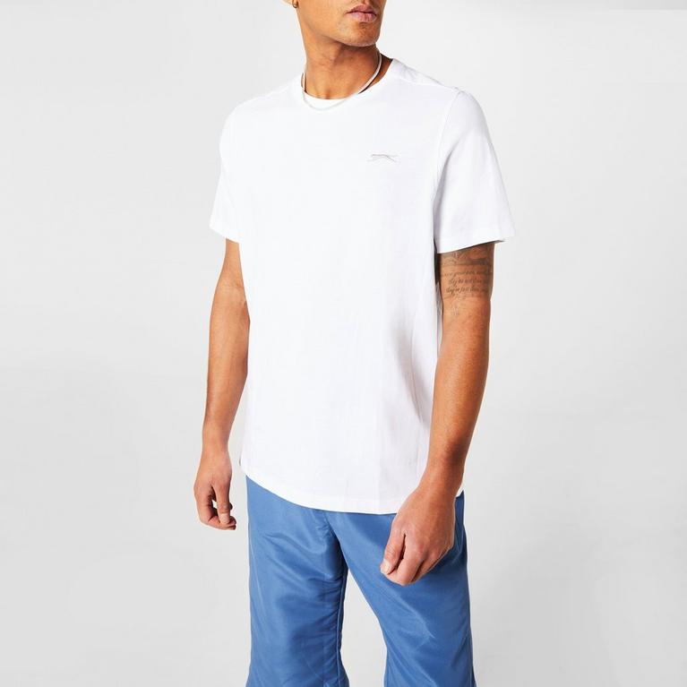 Weiß - Slazenger - Plain T Shirt Mens - 4