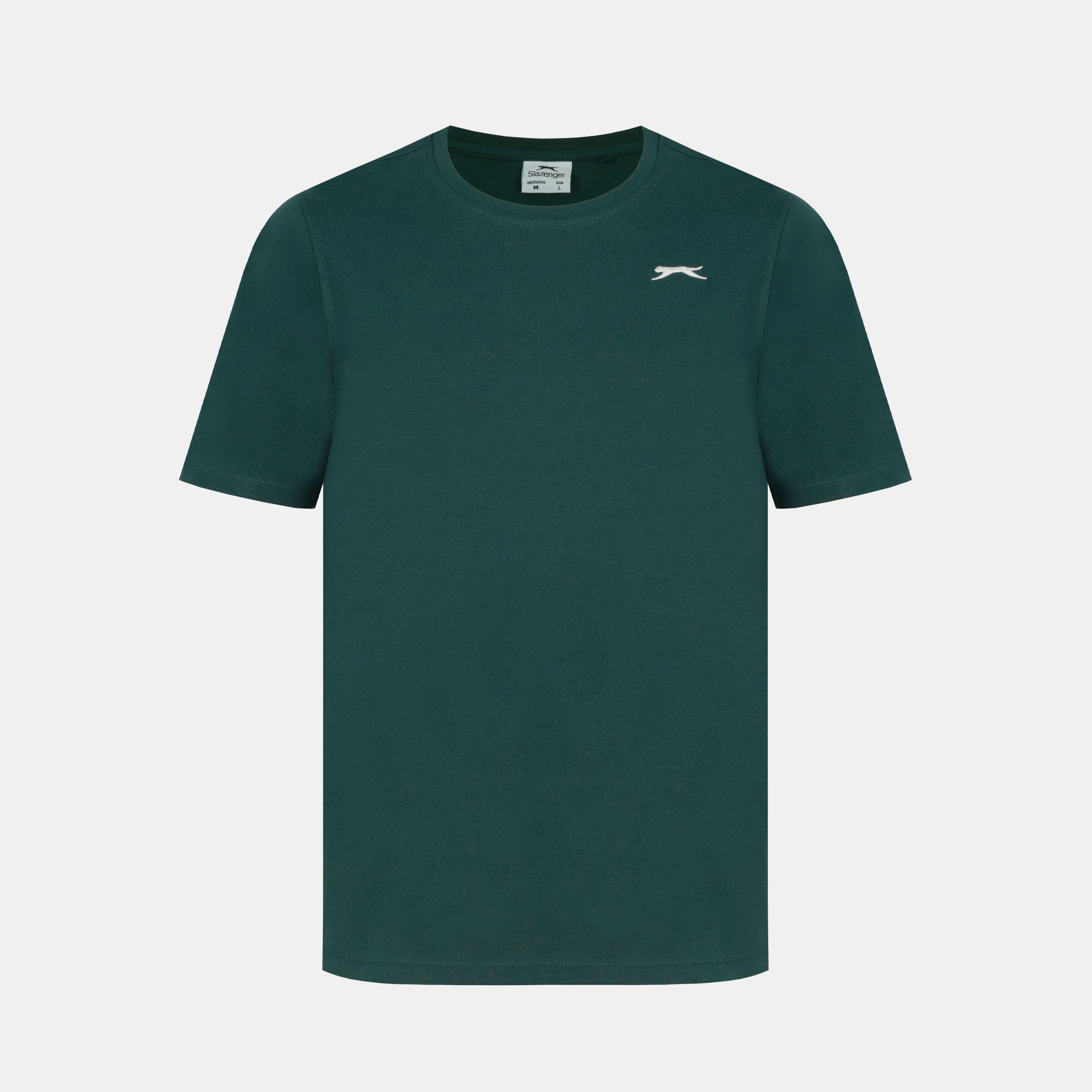 Slazenger Men's Plain T-Shirt - Forest Green - L