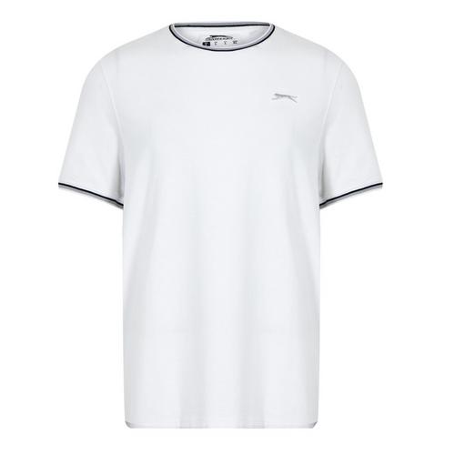 White - Slazenger - Tipped T Shirt Mens - 1