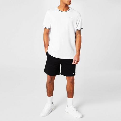 White - Slazenger - Tipped T Shirt Mens - 2