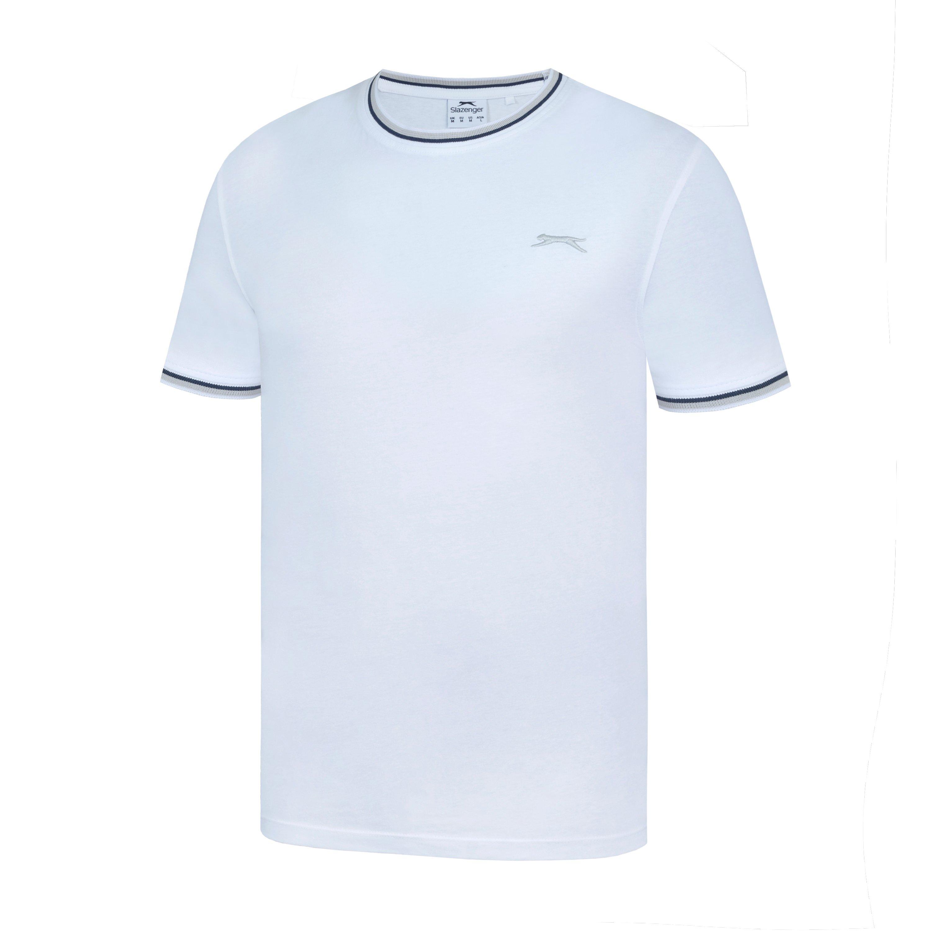 Wit - Slazenger - Tipped T Shirt Mens - 3