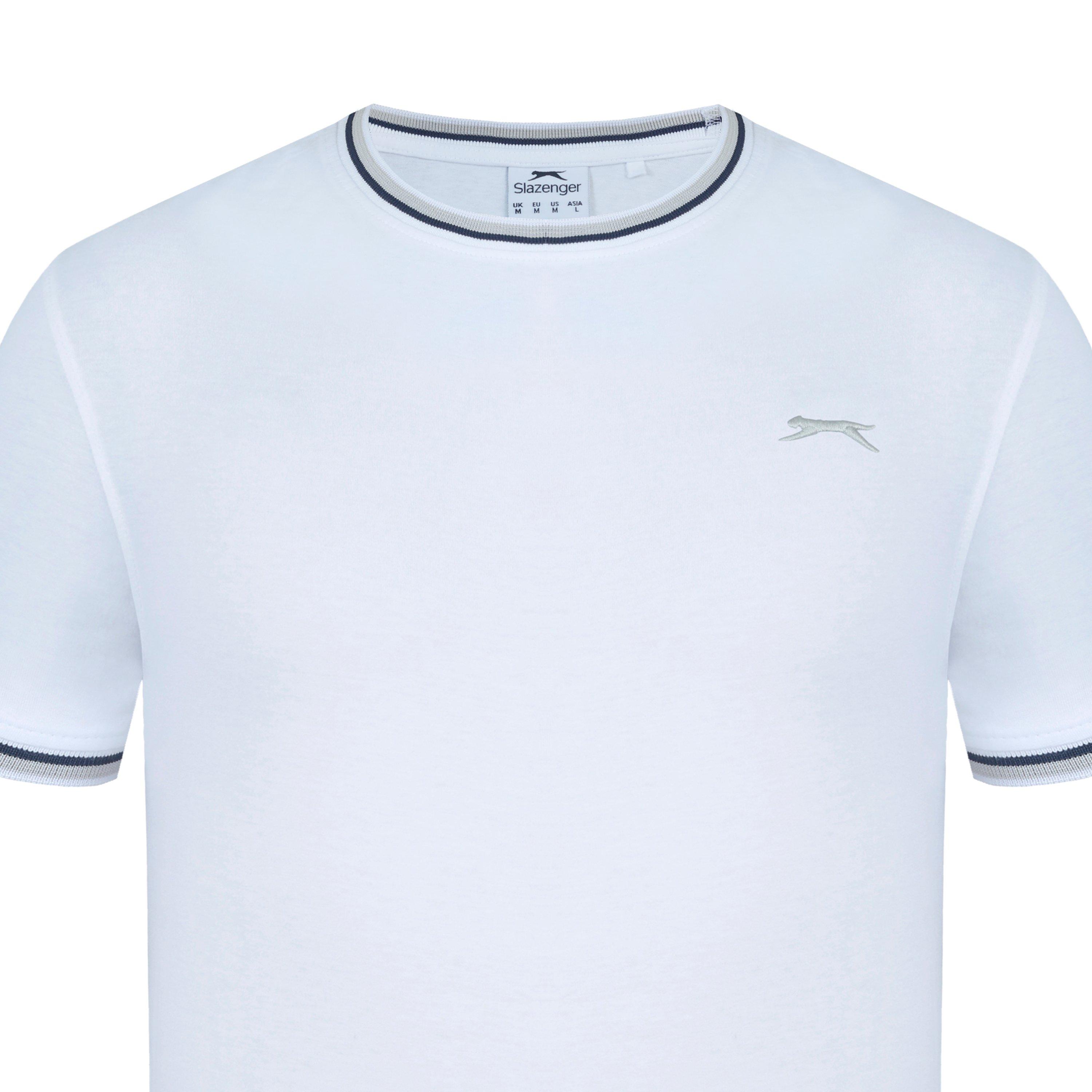 Wit - Slazenger - Tipped T Shirt Mens - 4