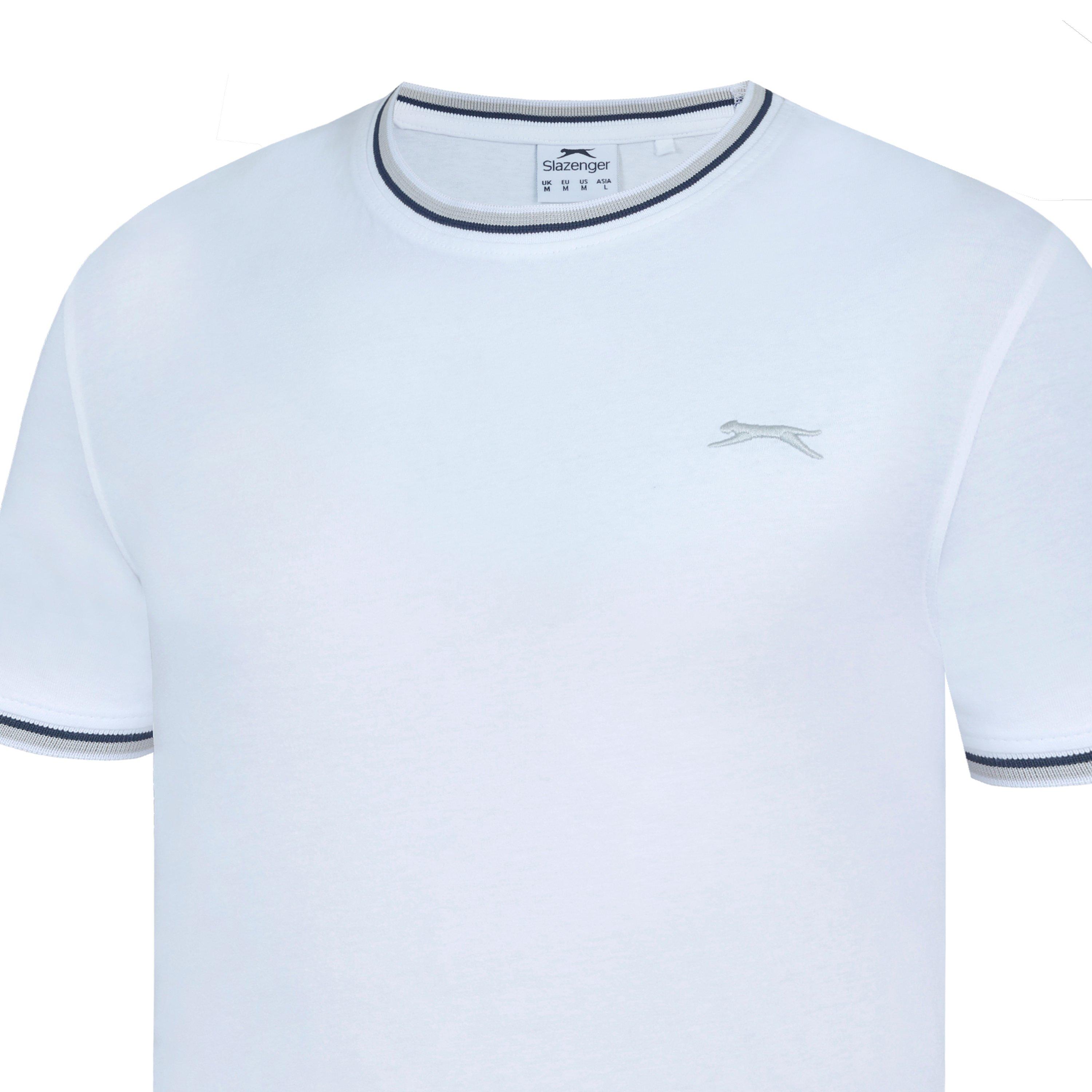 Wit - Slazenger - Tipped T Shirt Mens - 5