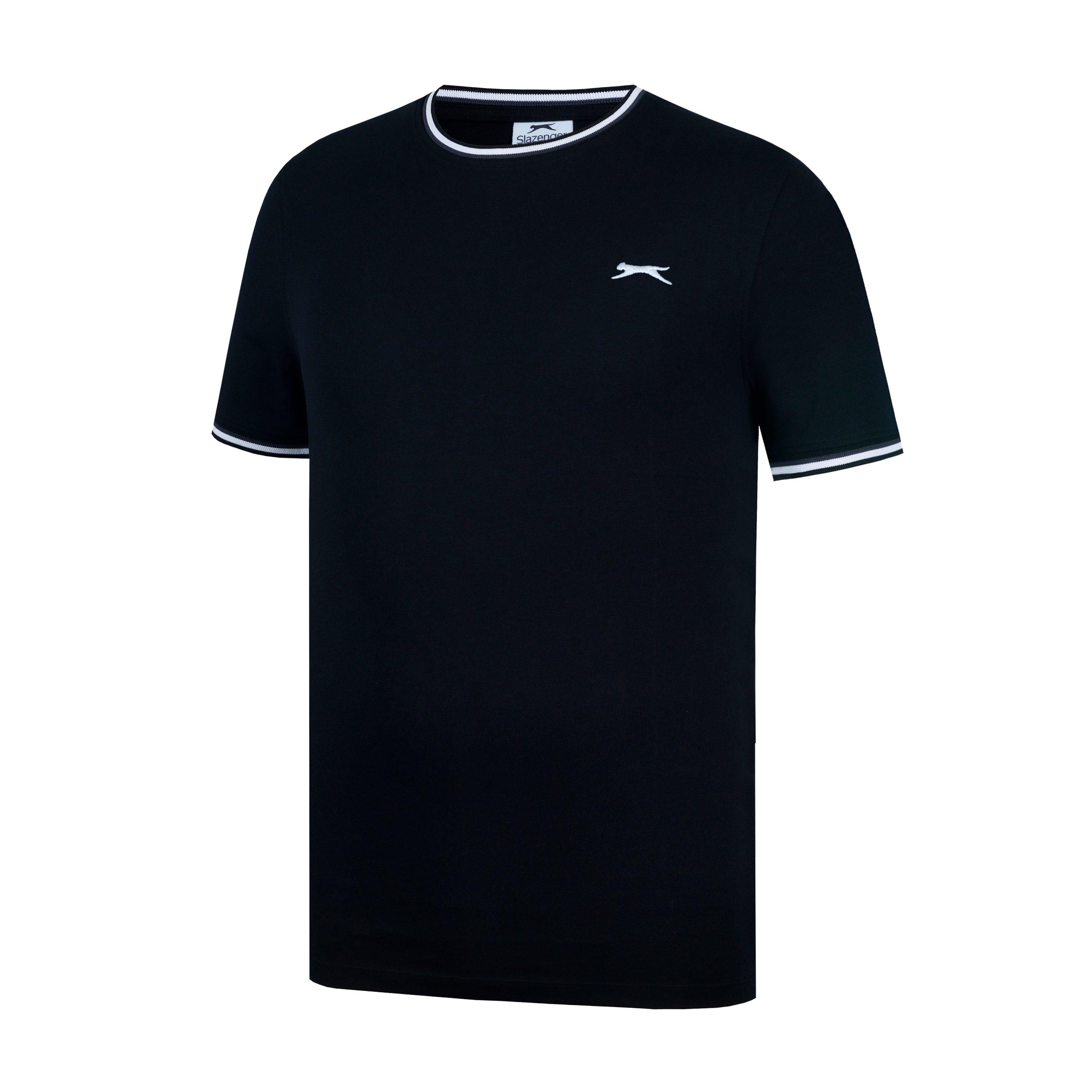 Black - Slazenger - Slazenger Tipped T-Shirt Mens - 3