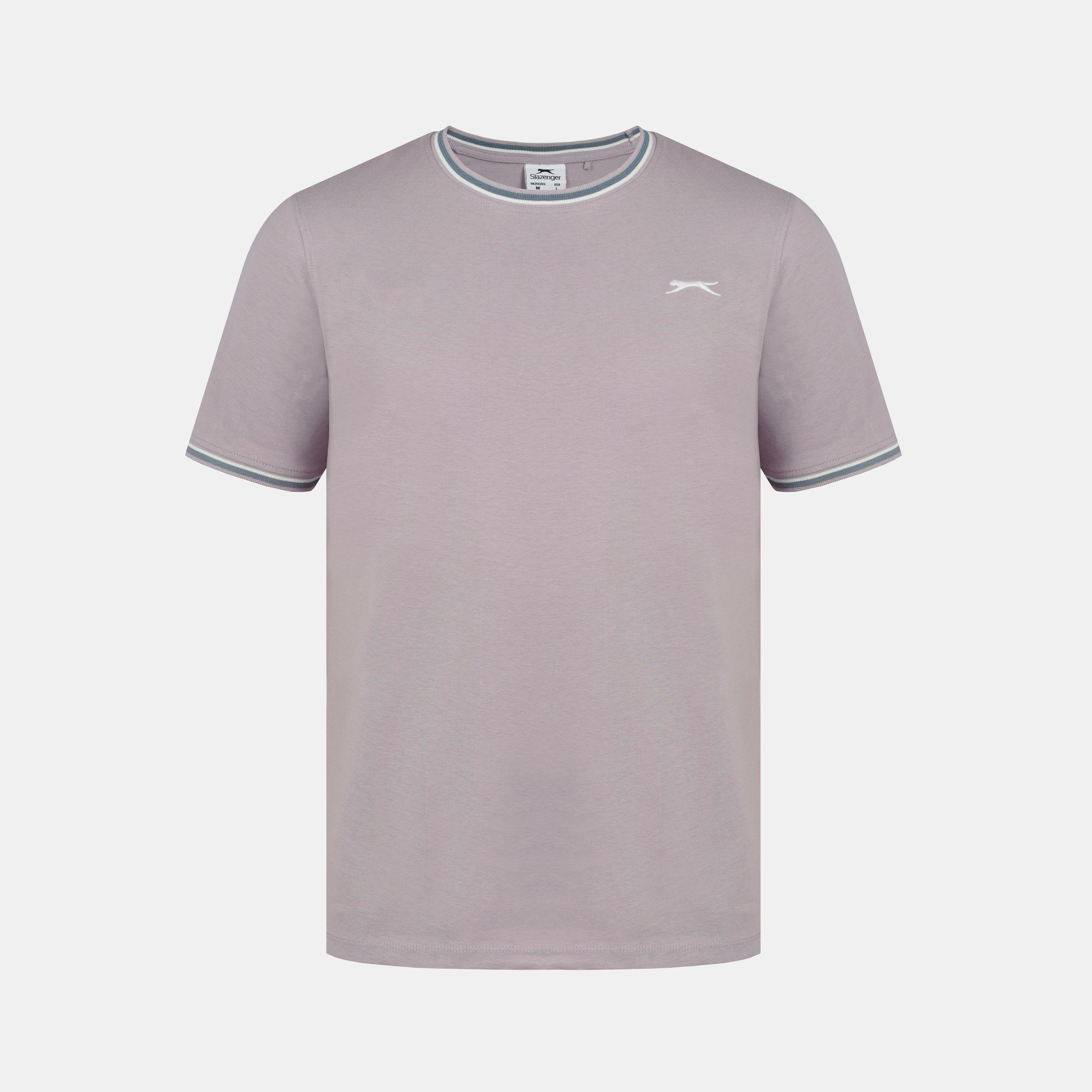 Slazenger Men's Tipped T-Shirt - Lilac - M