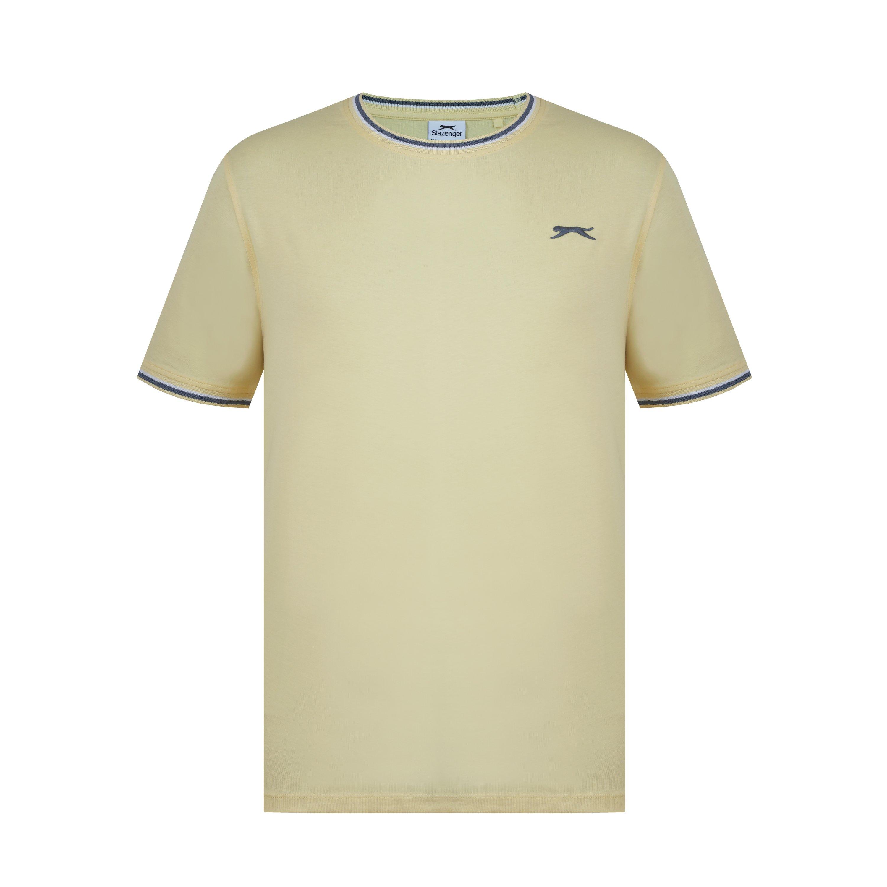 Slazenger Men's Tipped T-Shirt - Yellow - S