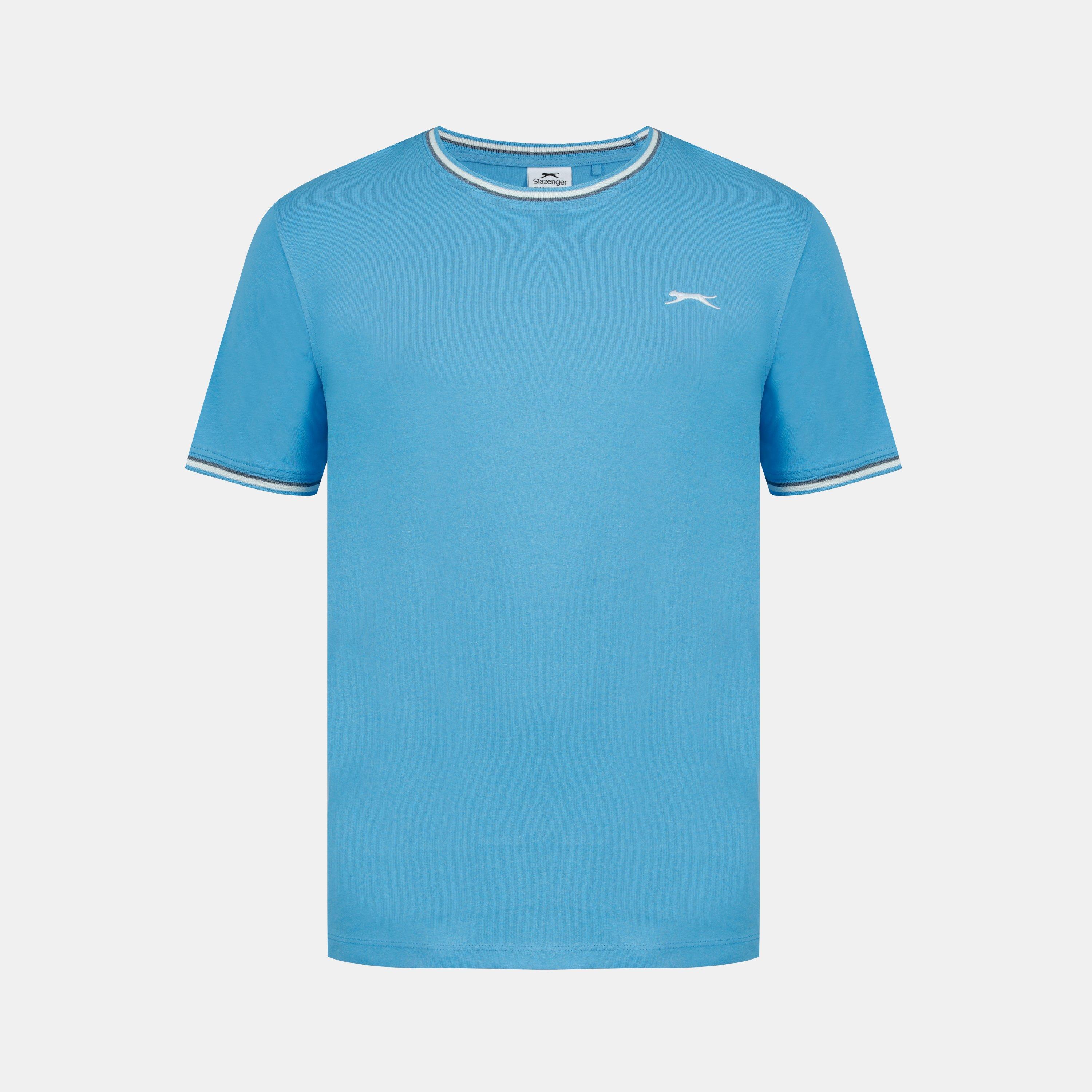 Slazenger Men's Tipped T-Shirt - Bright Blue - 3XL