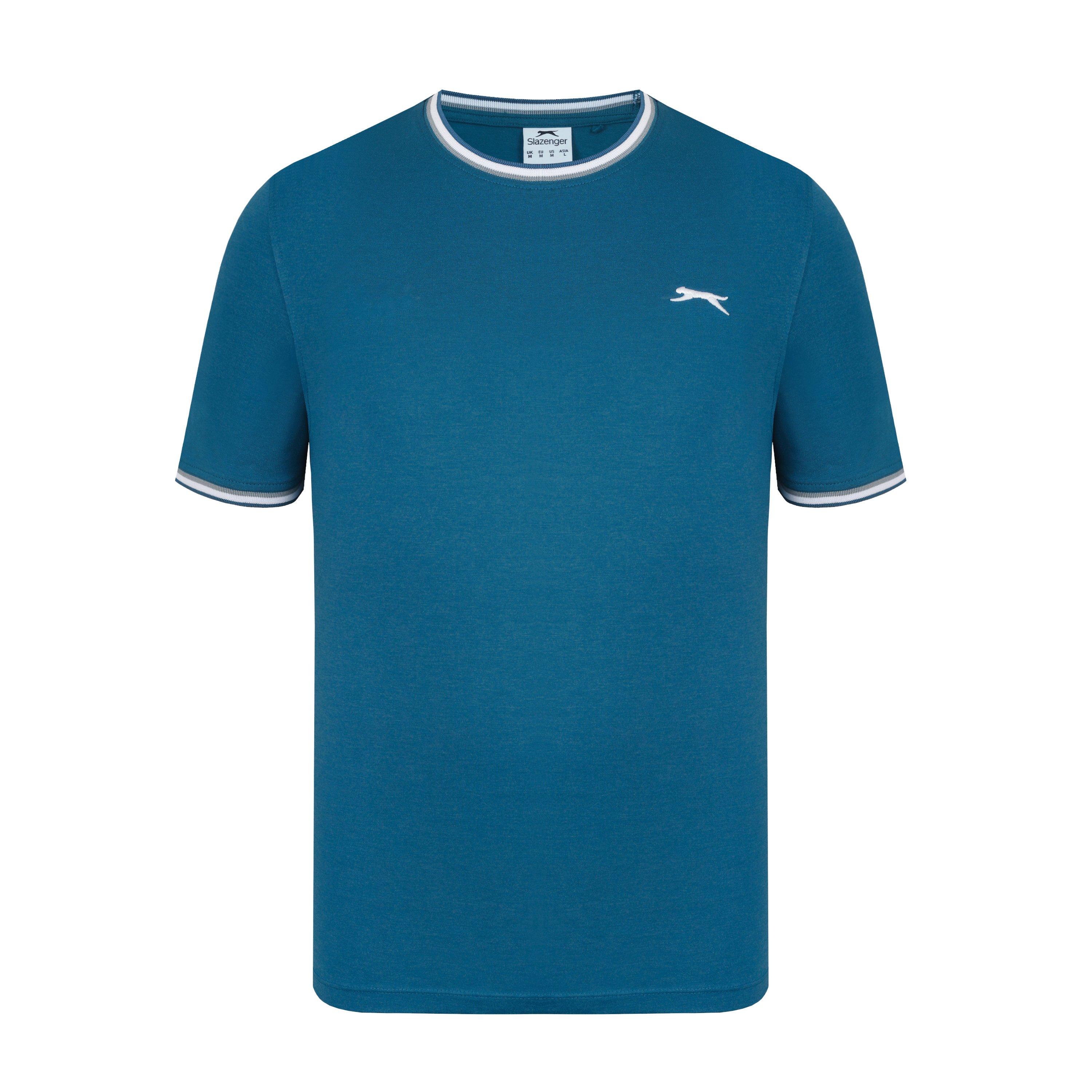 Slazenger Men's Tipped T-Shirt - Teal - 4XL