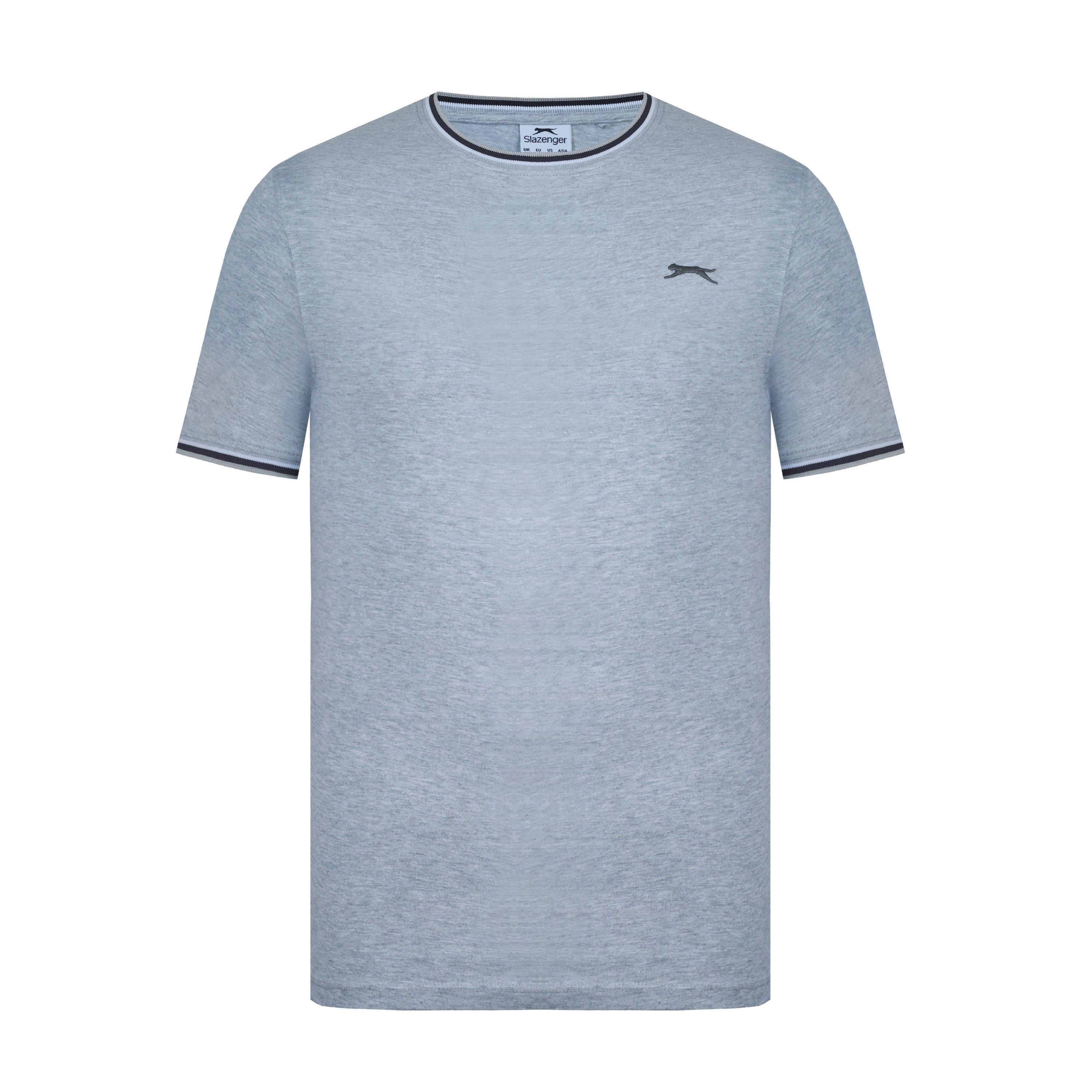 Slazenger Men's Tipped T-Shirt - Grey Marl - XS