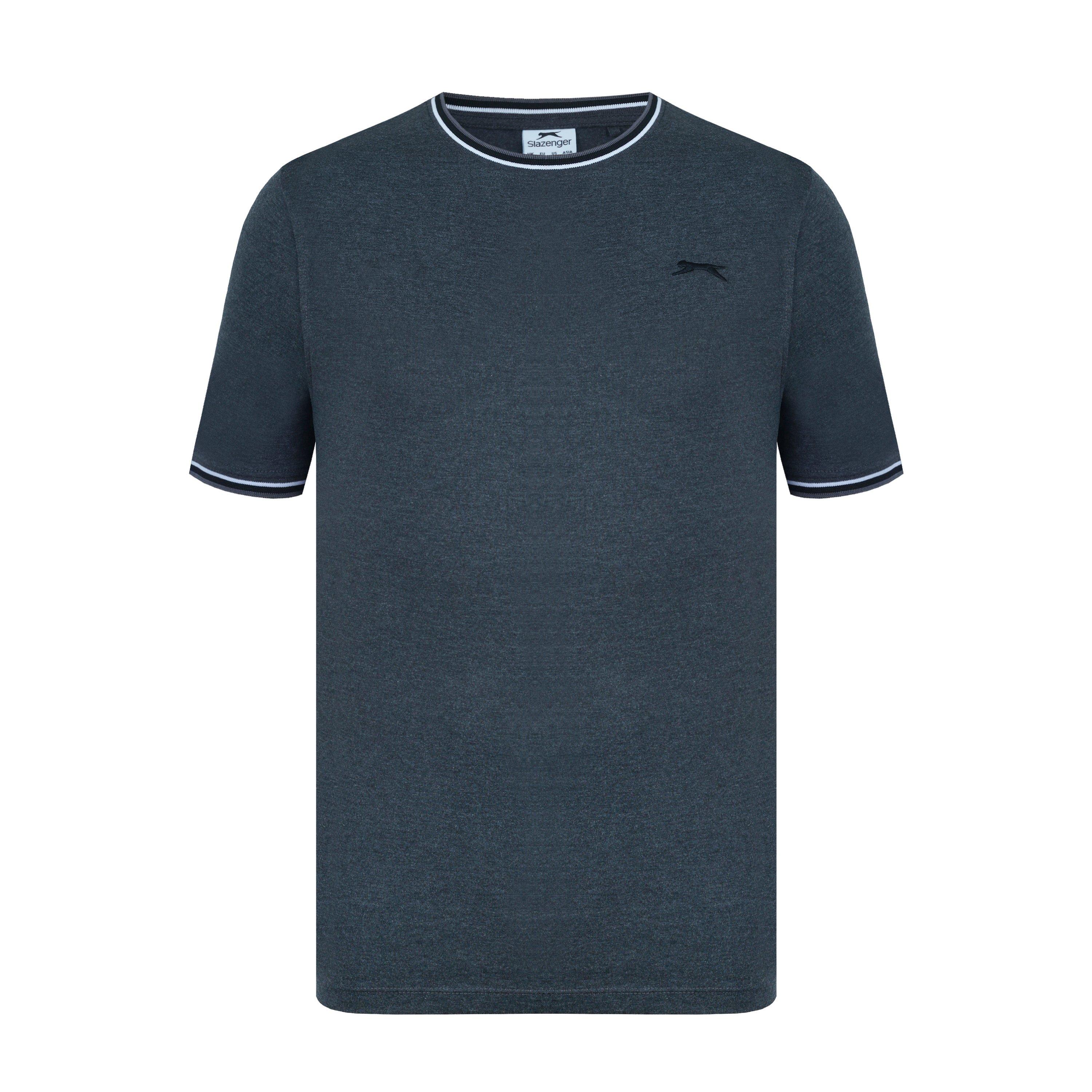 Slazenger Men's Tipped T-Shirt - Charcoal Marl - XL