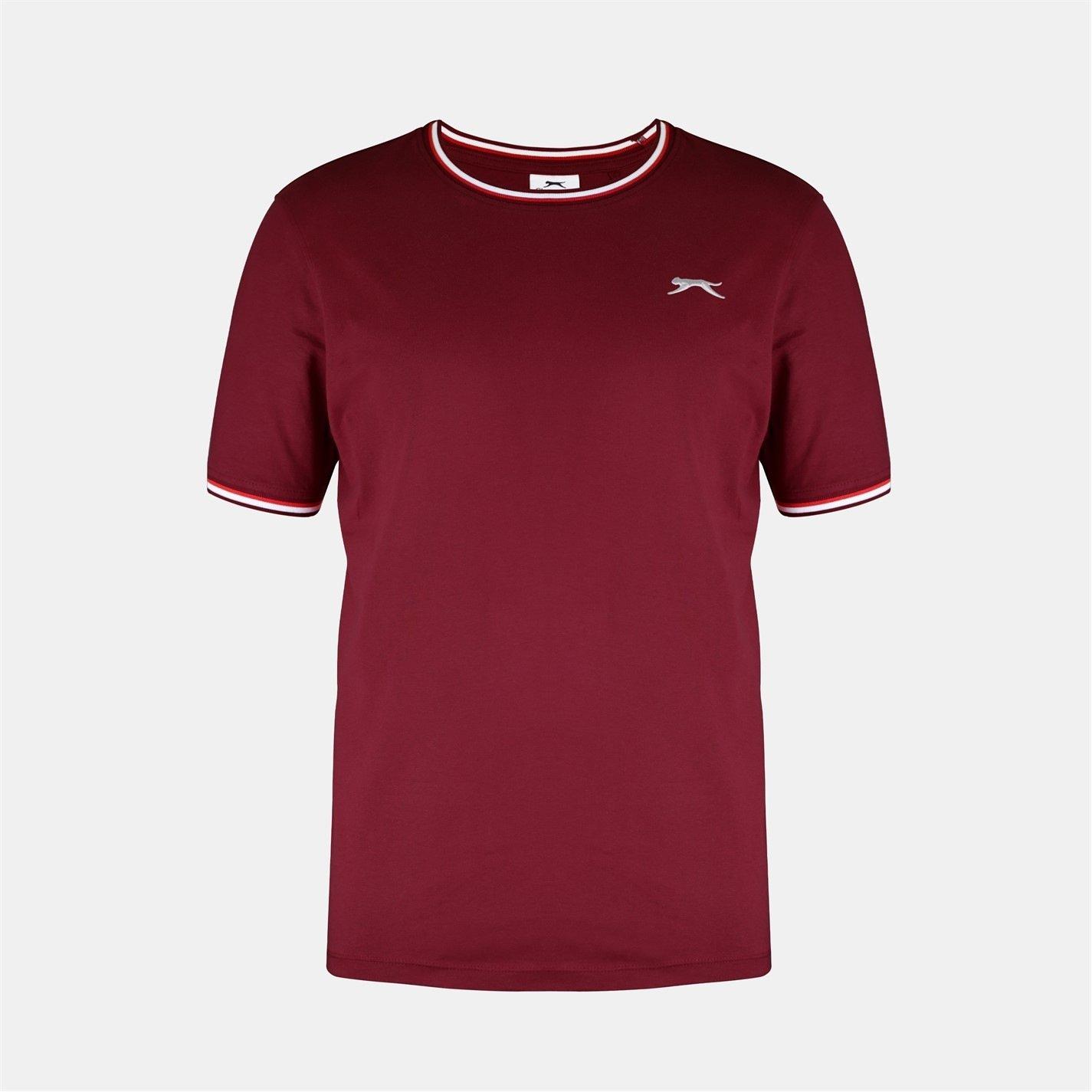 Slazenger Men's Tipped T-Shirt - Burgundy - M