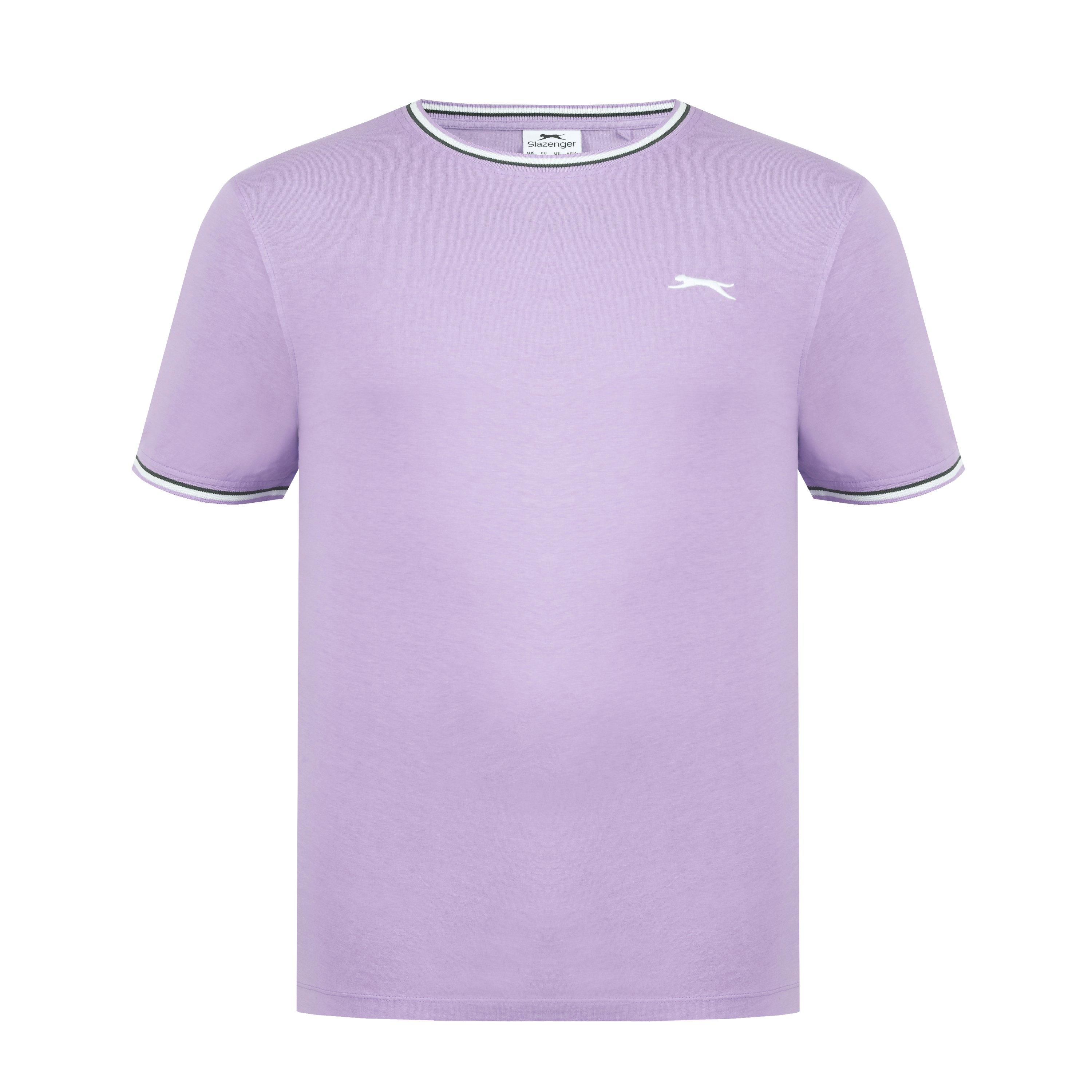 Slazenger Men's Tipped T-Shirt - Lavender - L