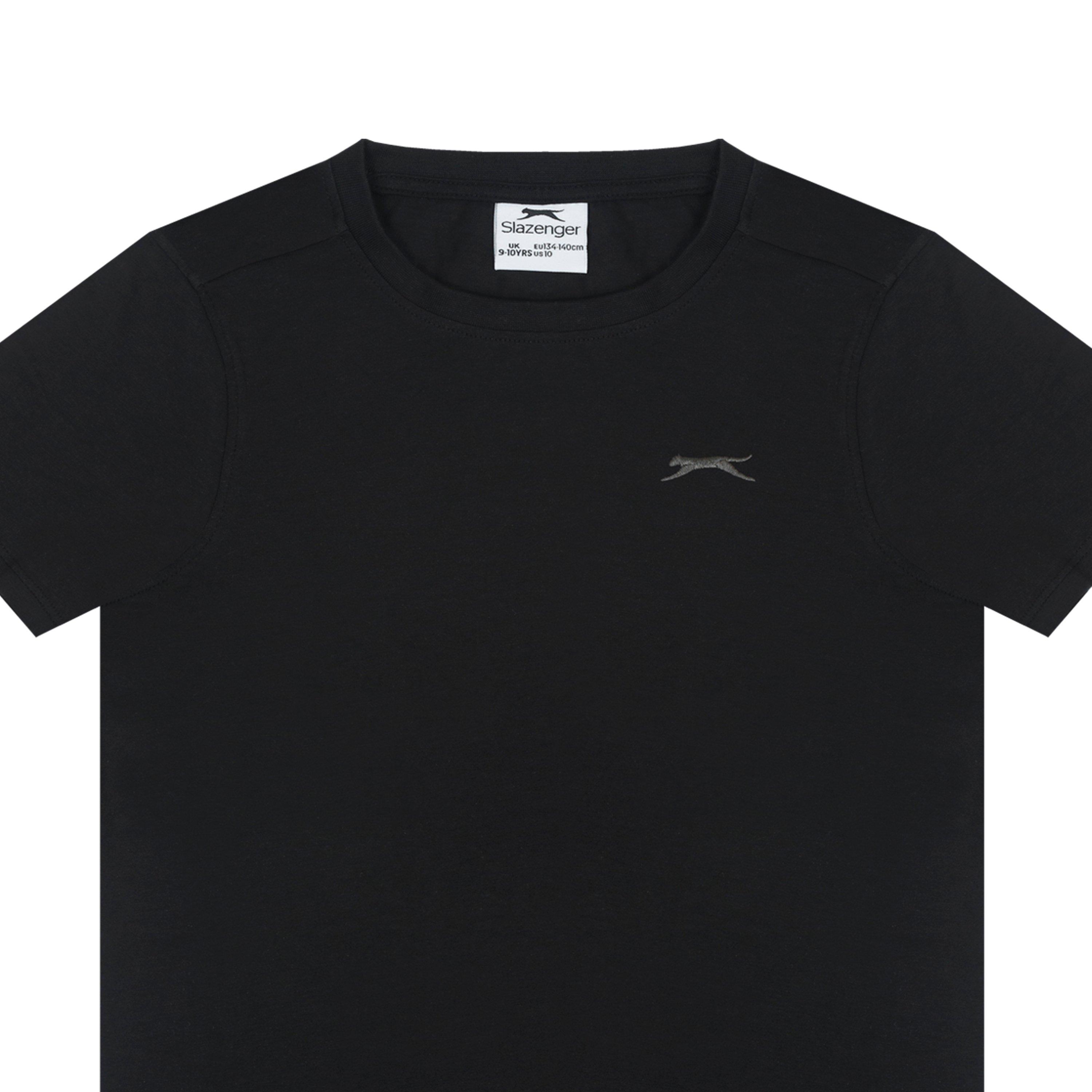 Black - Slazenger - Junior Boys Plain Tee shirt - 4
