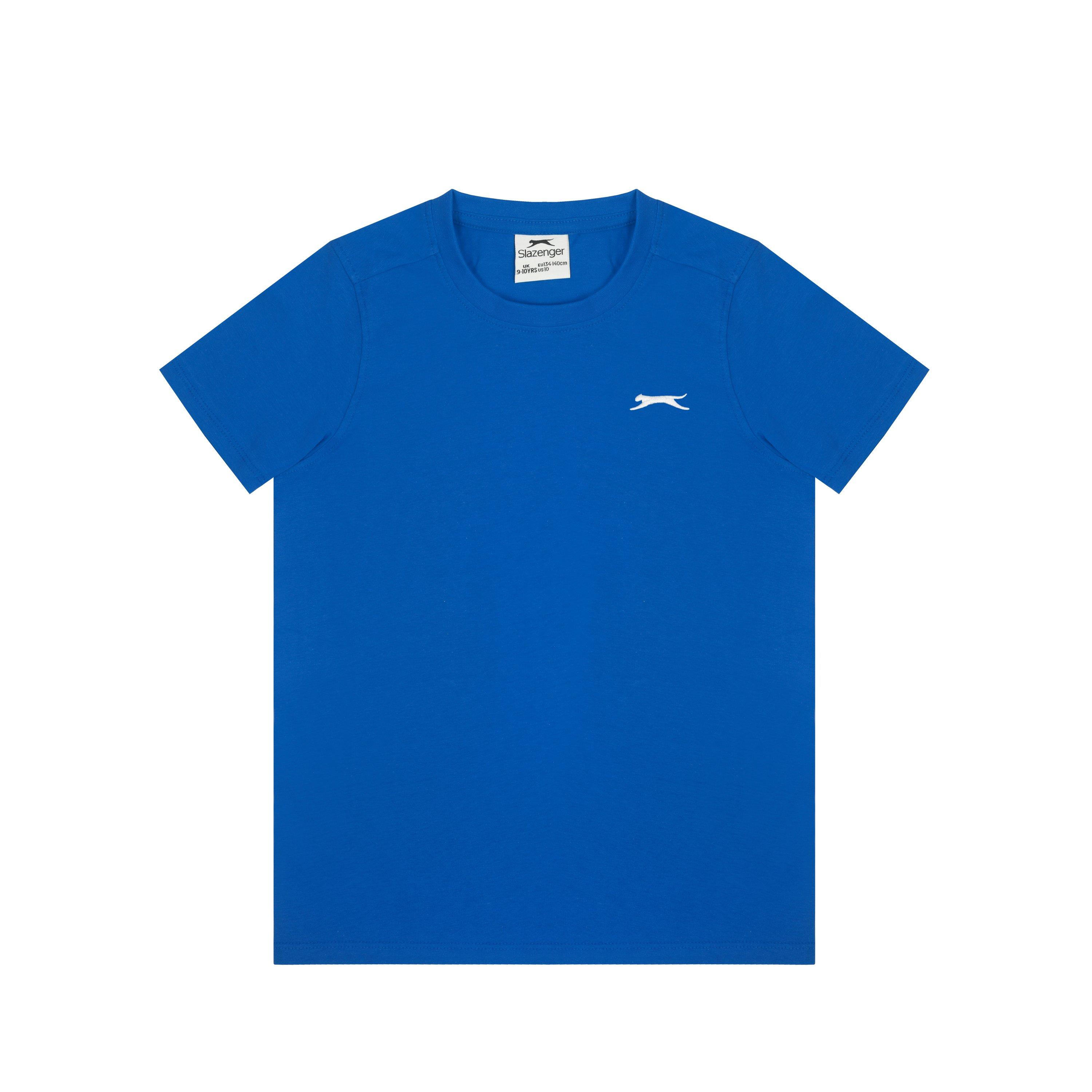 Slazenger Boys Junior Plain Tee Shirt - Royal Blue - 13 (XLB)