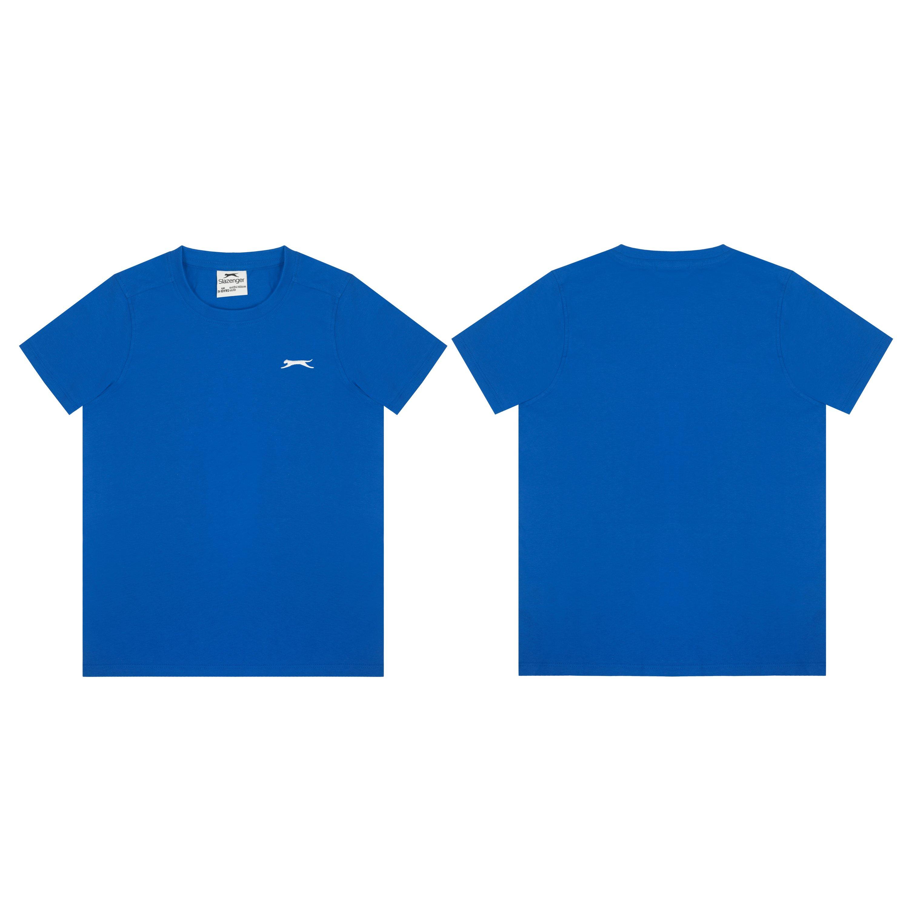 Royal Blue - Slazenger - Junior Boys Plain Tee shirt - 3