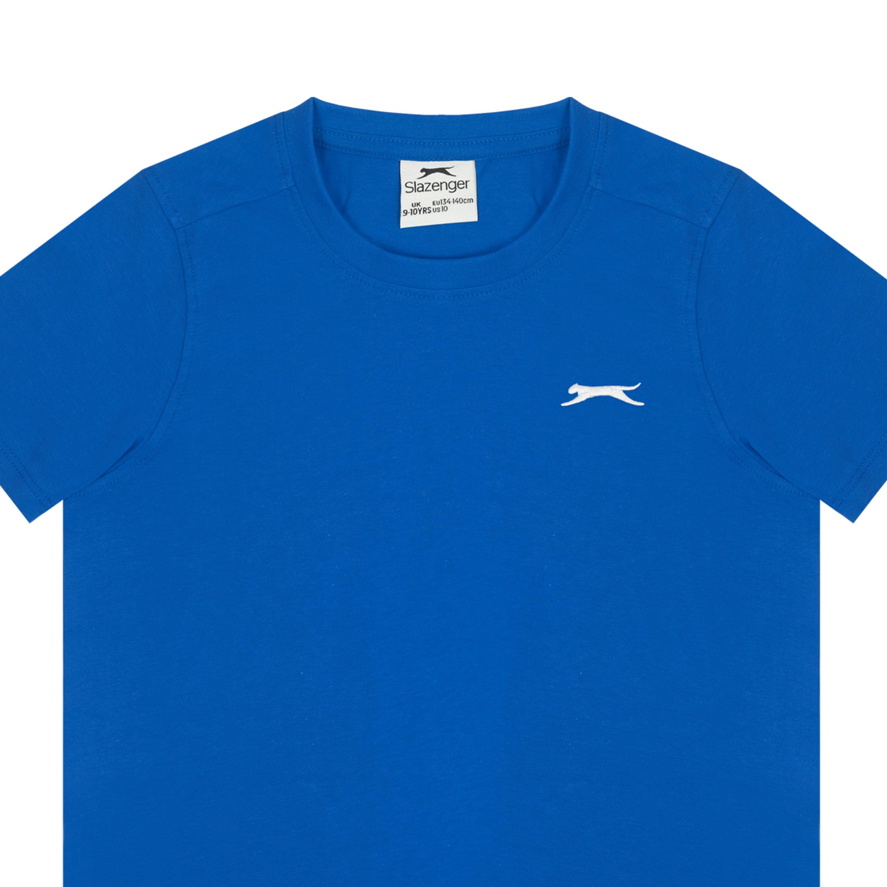 Royal Blue - Slazenger - Junior Boys Plain Tee shirt - 4
