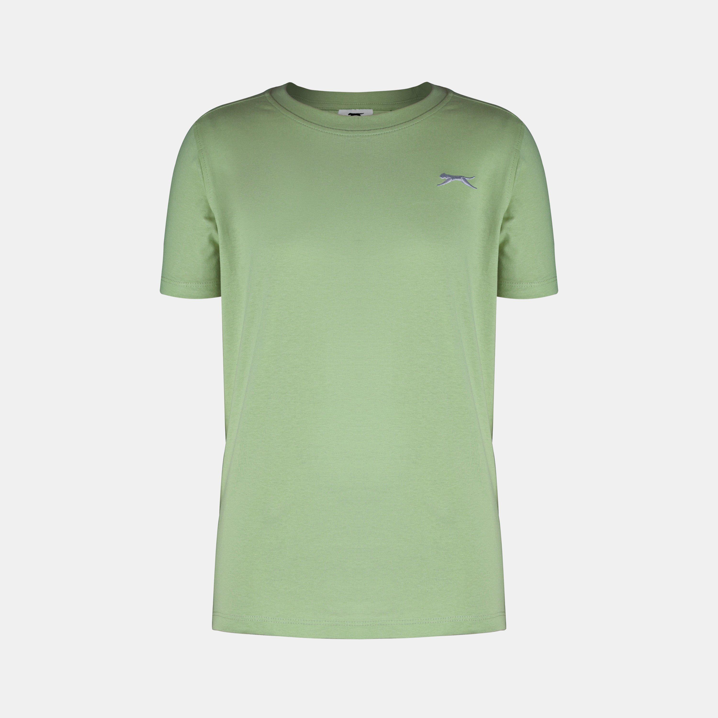 Slazenger Boys Junior Plain Tee Shirt - Pastel Green - 13 Yrs