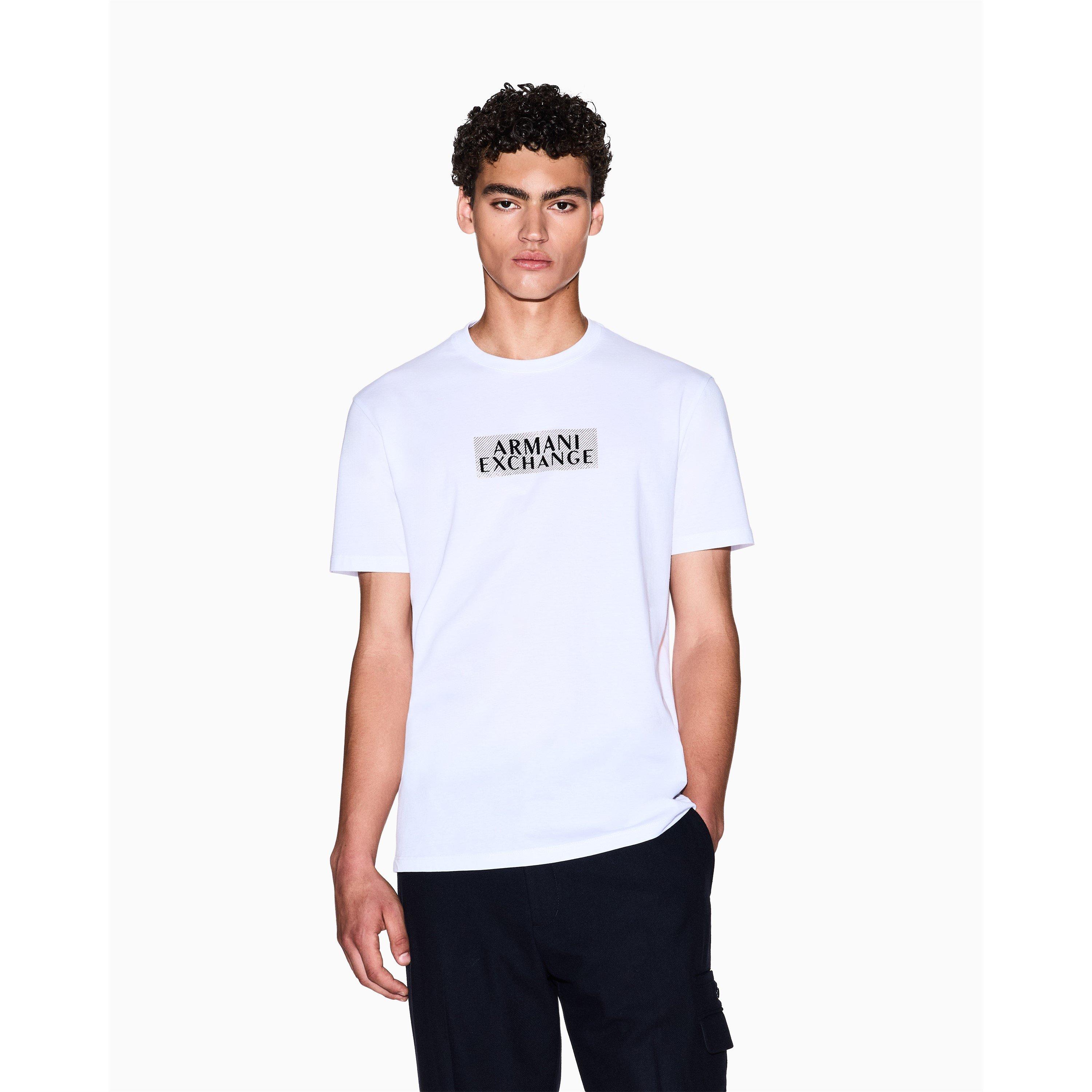 Armani Exchange Men's Regular Fit T-Shirt - White/Gold - S