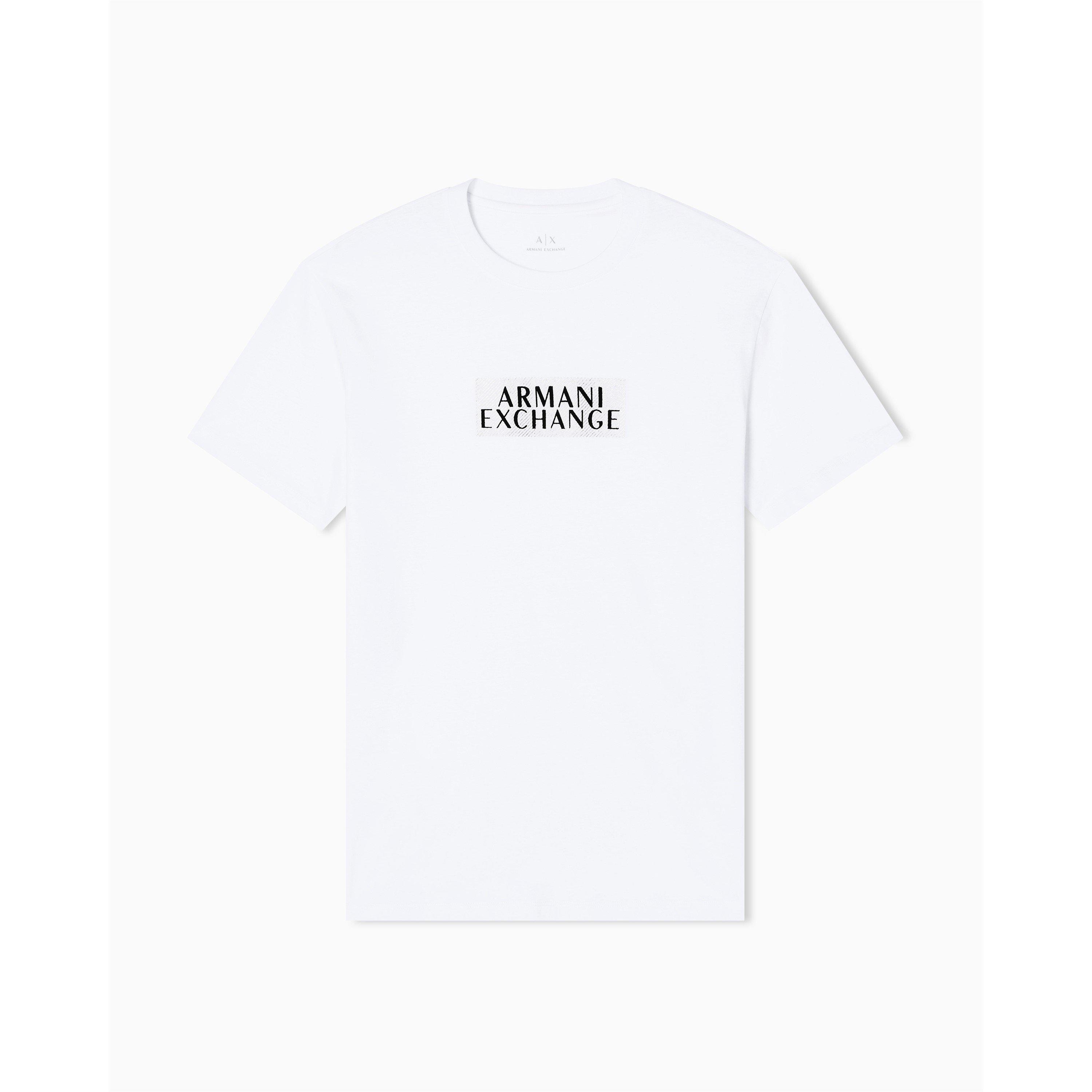 Wit/Goud - Armani Exchange - Men's Regular Fit T-Shirt - 5