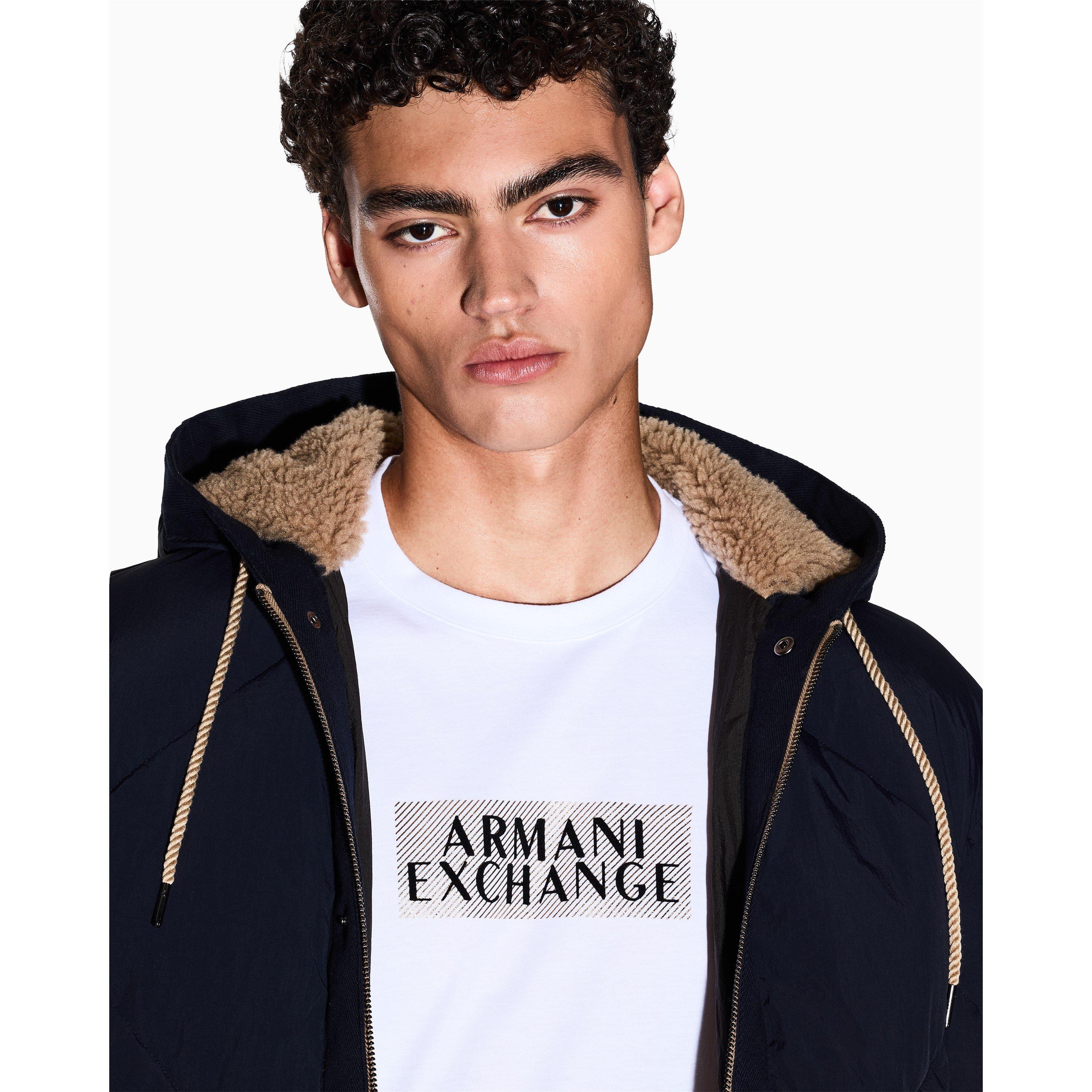 Wit/Goud - Armani Exchange - Men's Regular Fit T-Shirt - 4